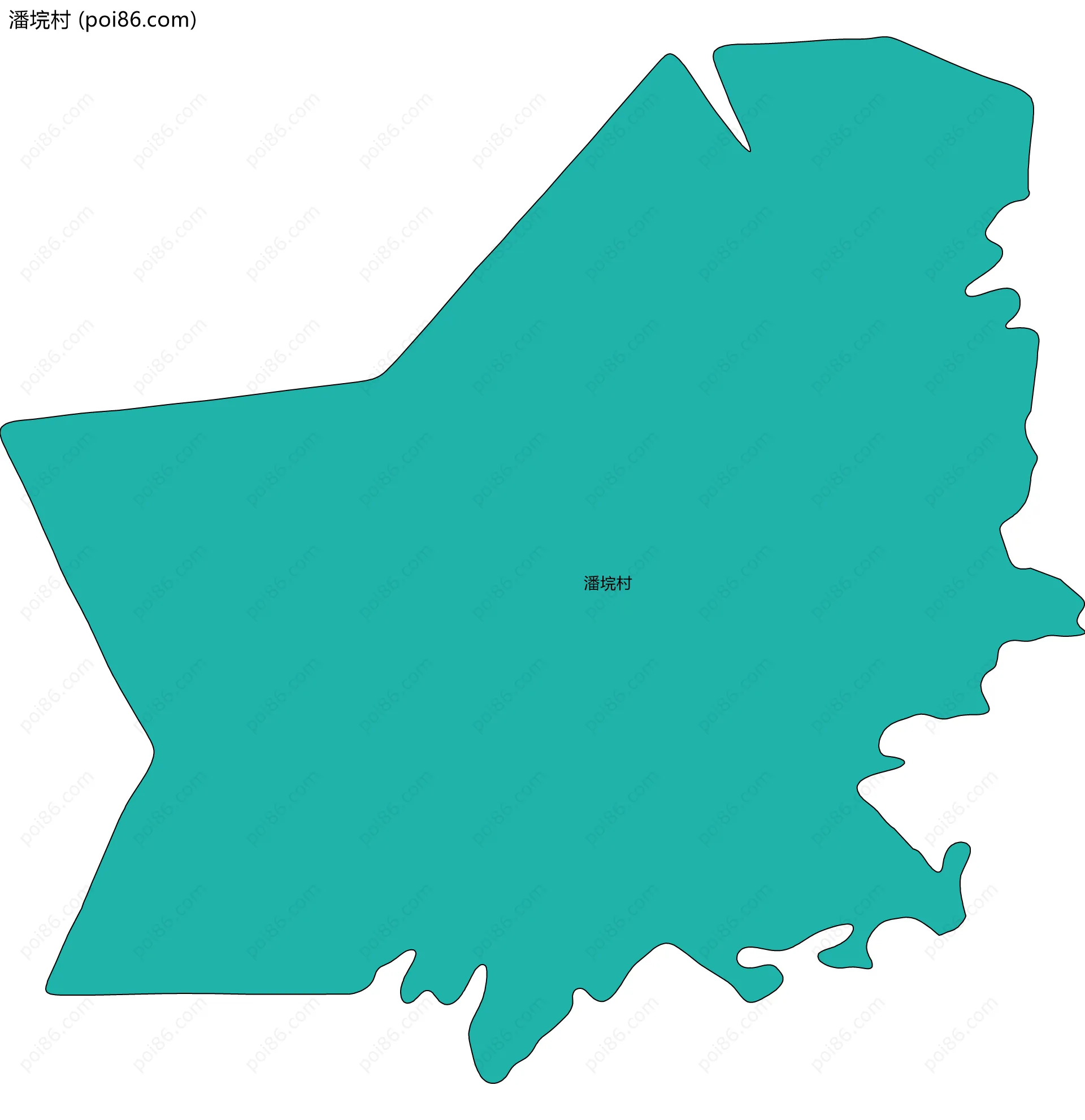 潘垸村边界地图