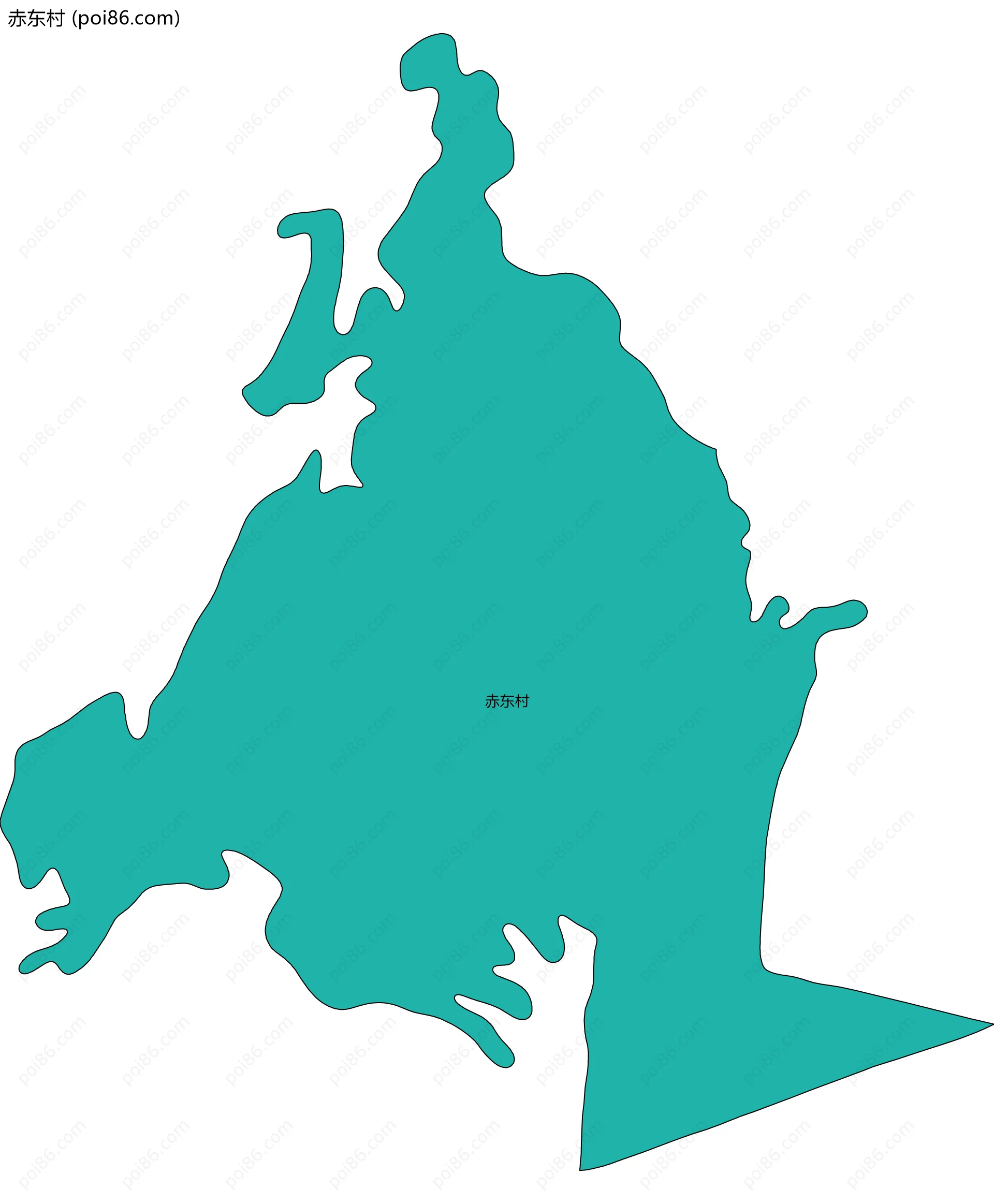 赤东村边界地图