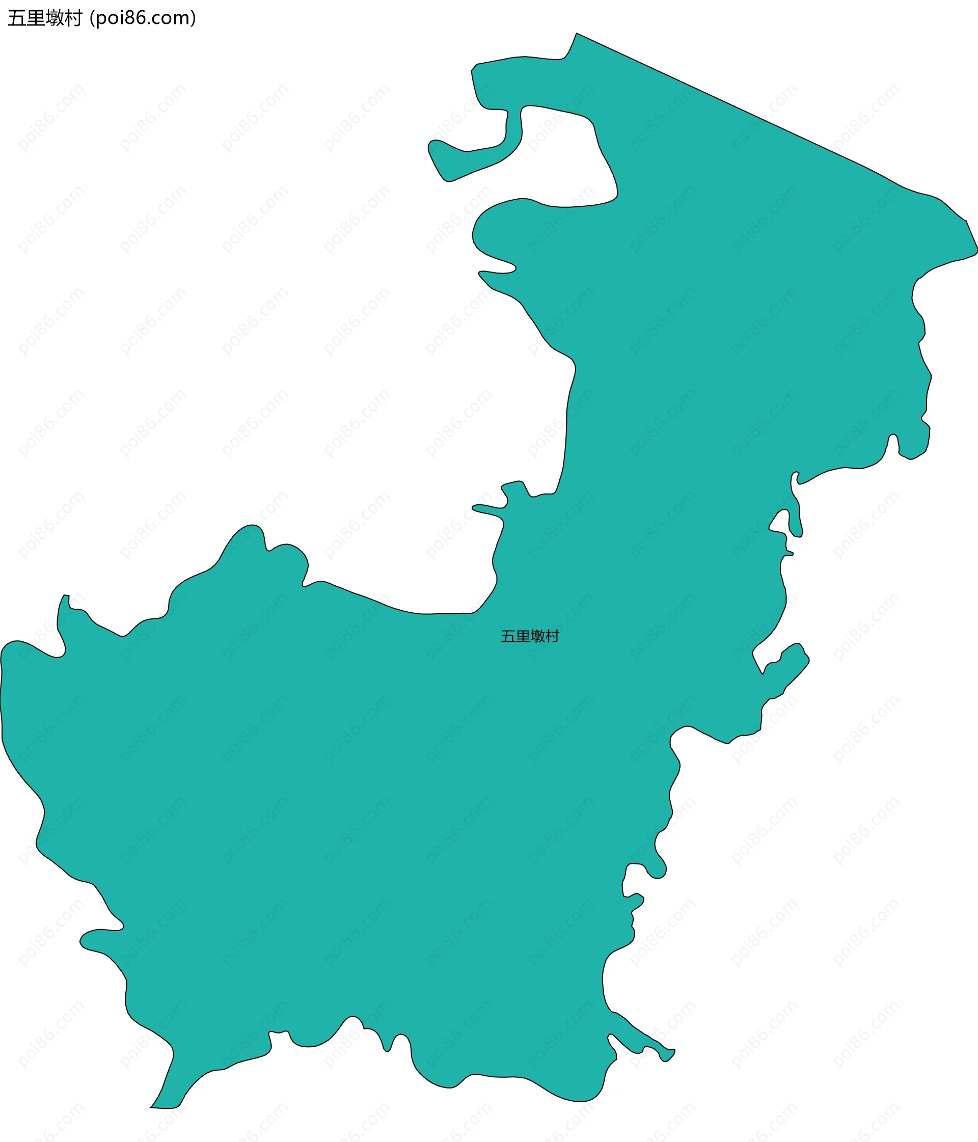 五里墩村边界地图