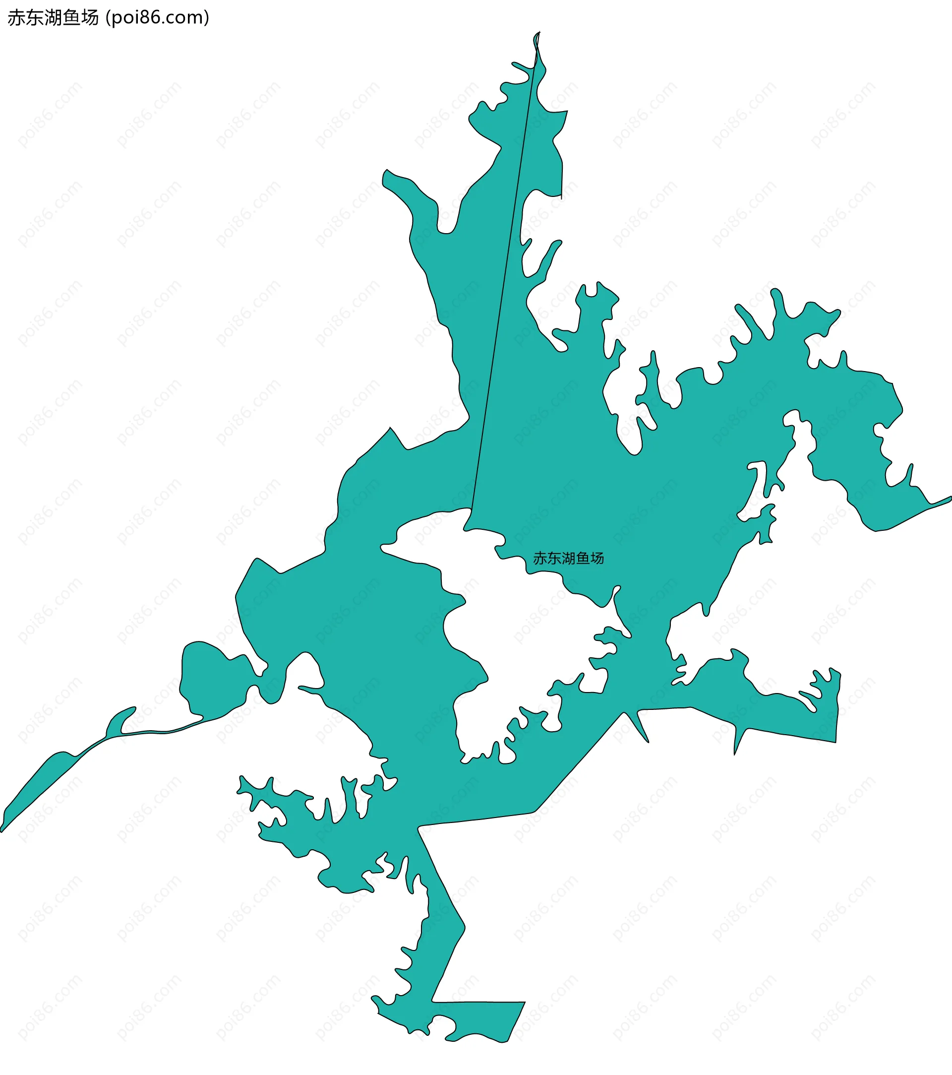 赤东湖鱼场边界地图