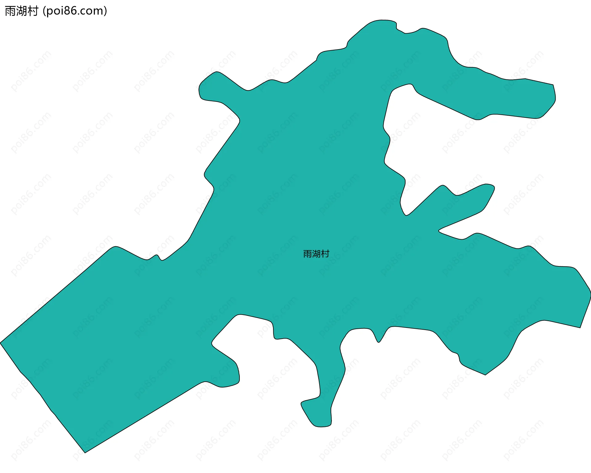 雨湖村边界地图
