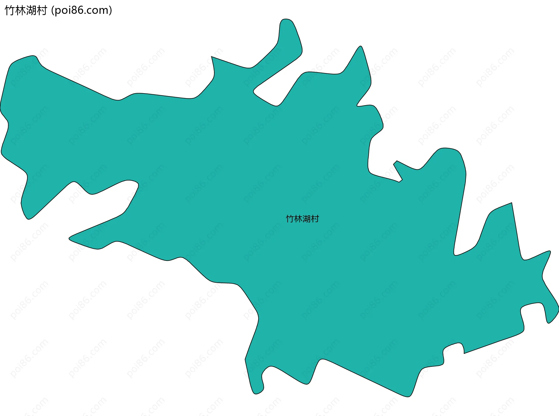 竹林湖村边界地图