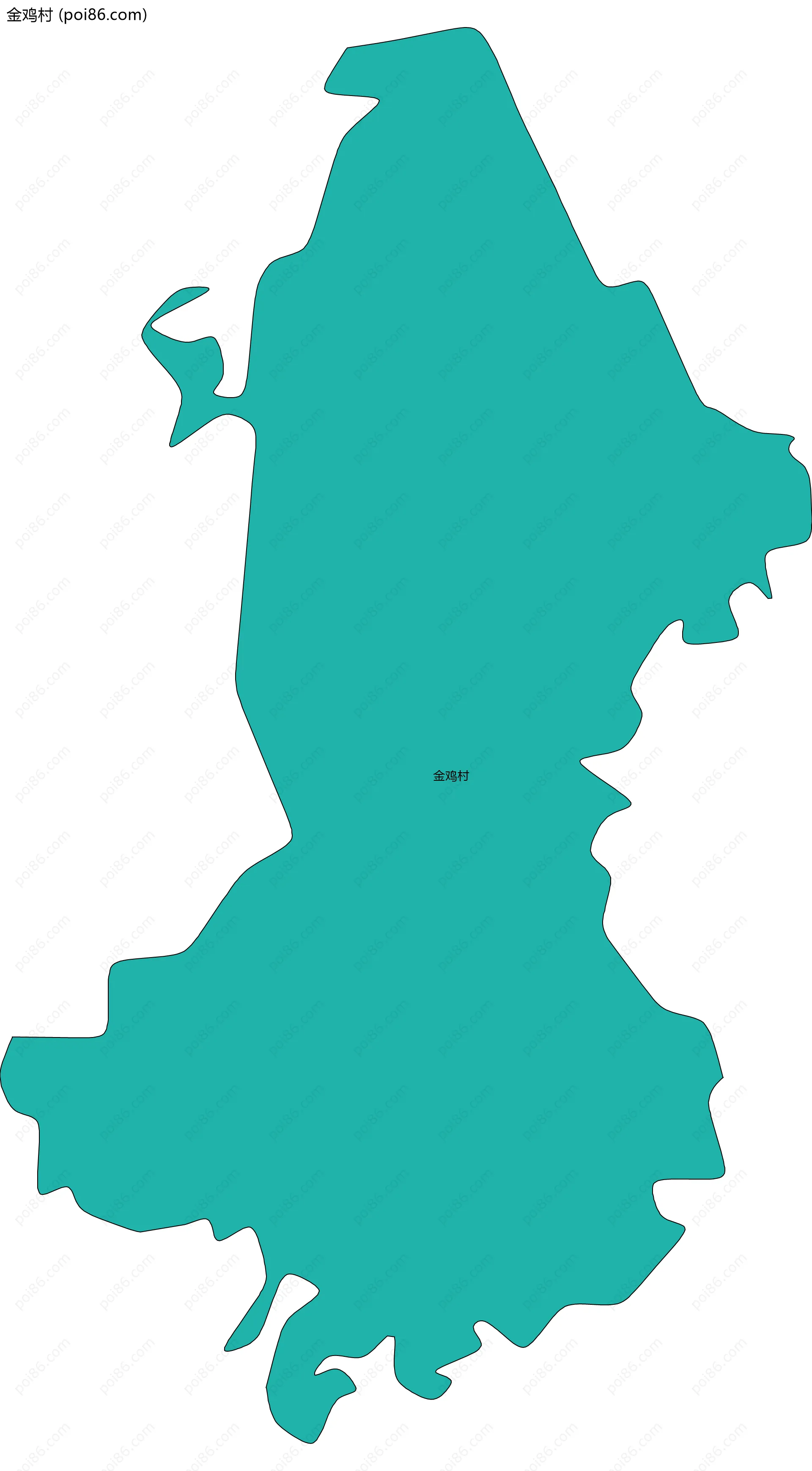 金鸡村边界地图