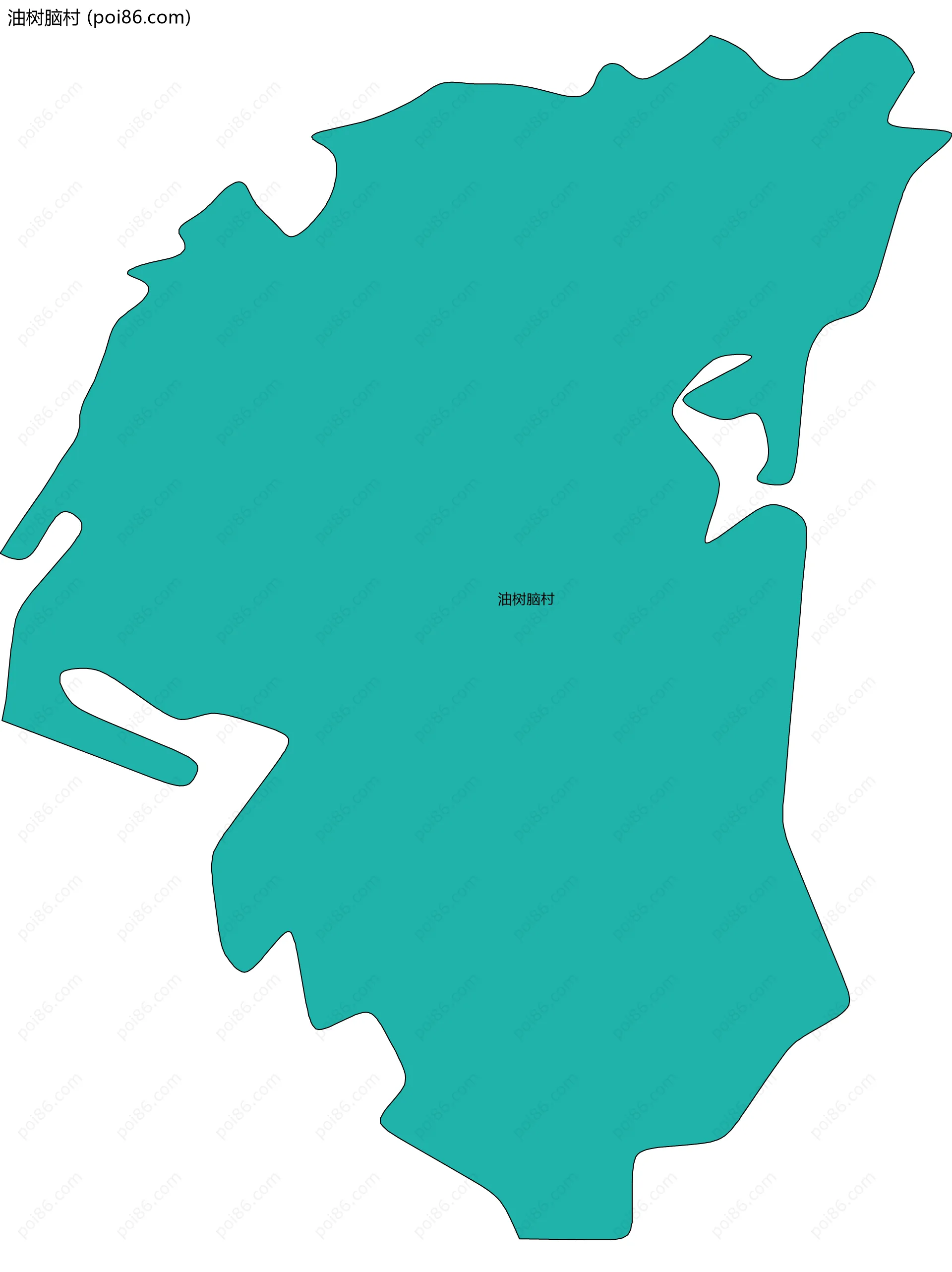 油树脑村边界地图