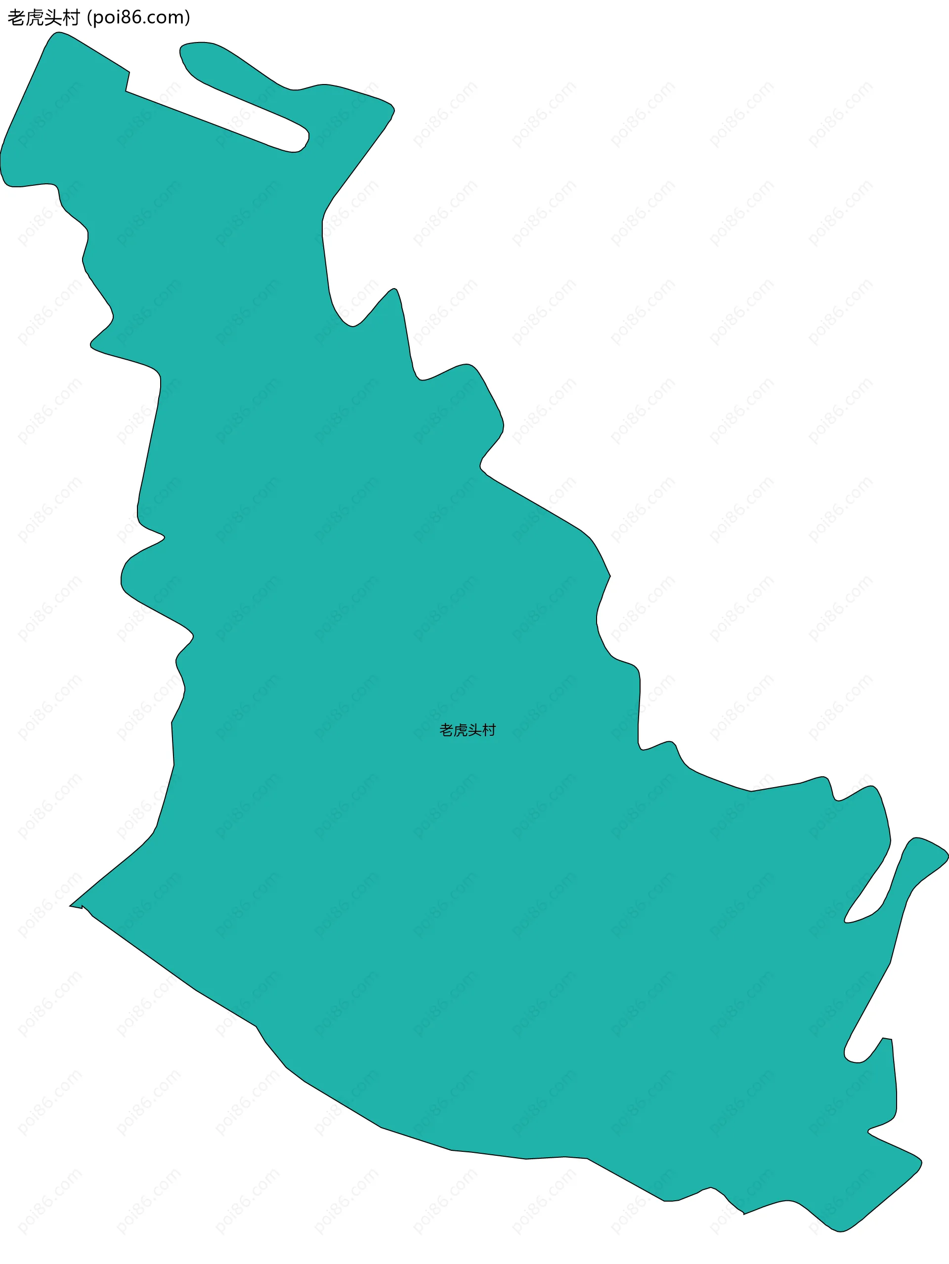 老虎头村边界地图
