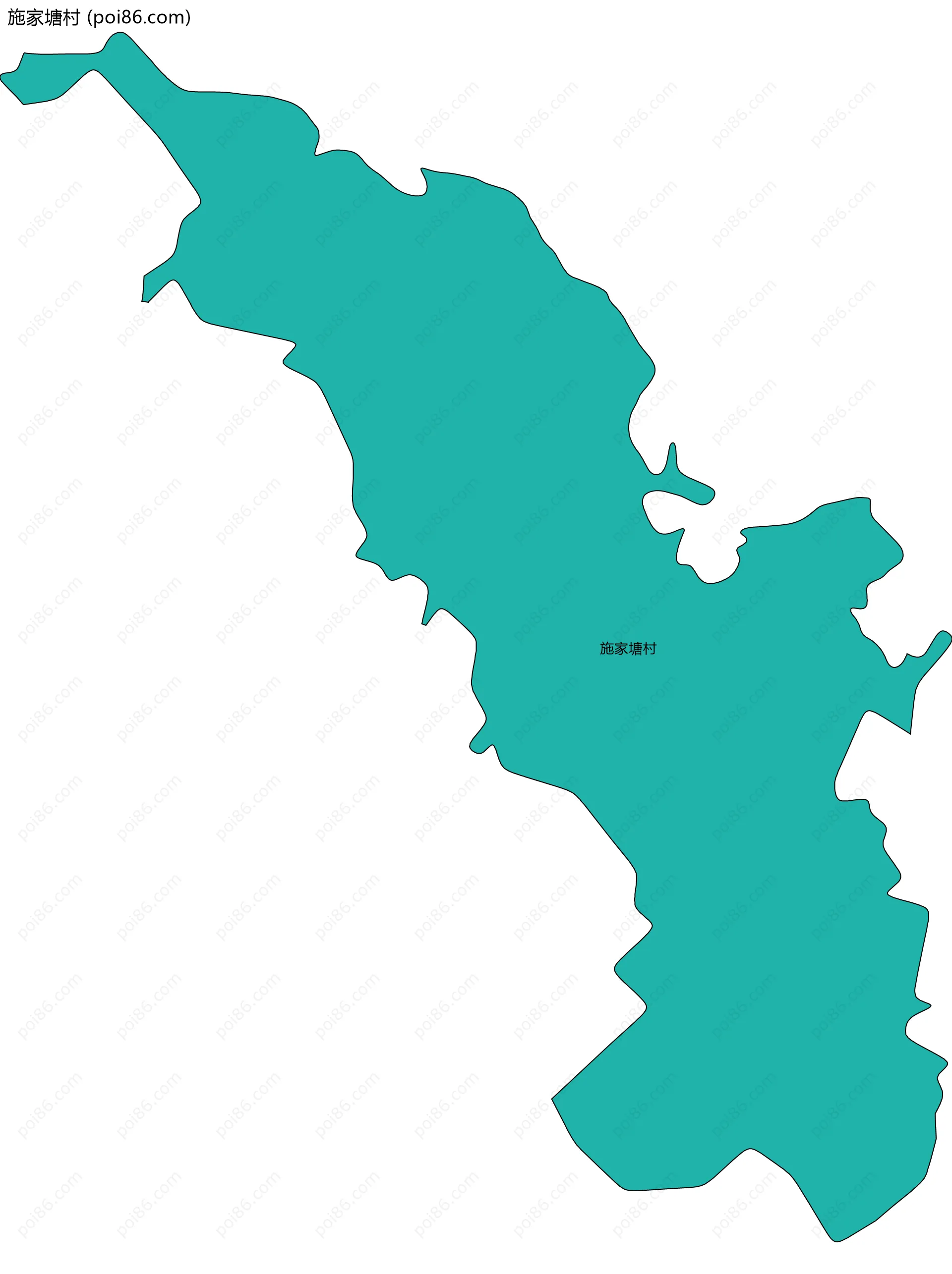 施家塘村边界地图