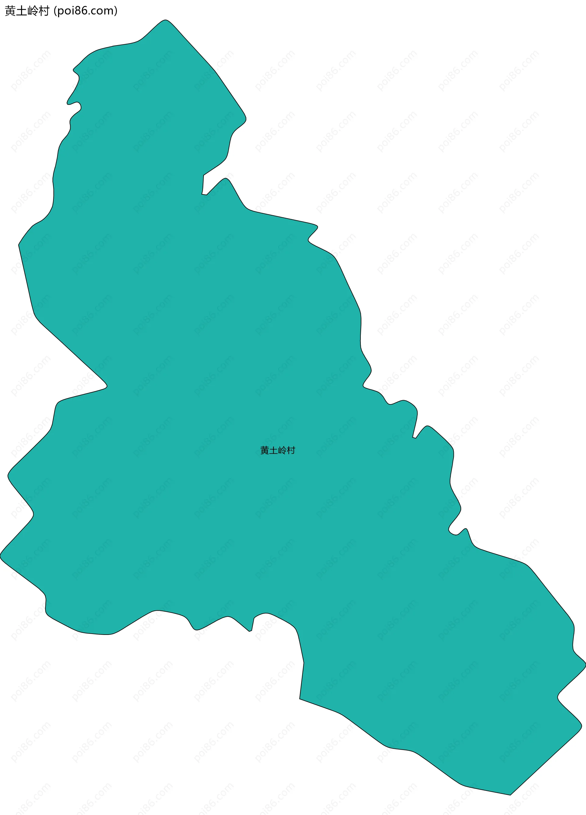 黄土岭村边界地图