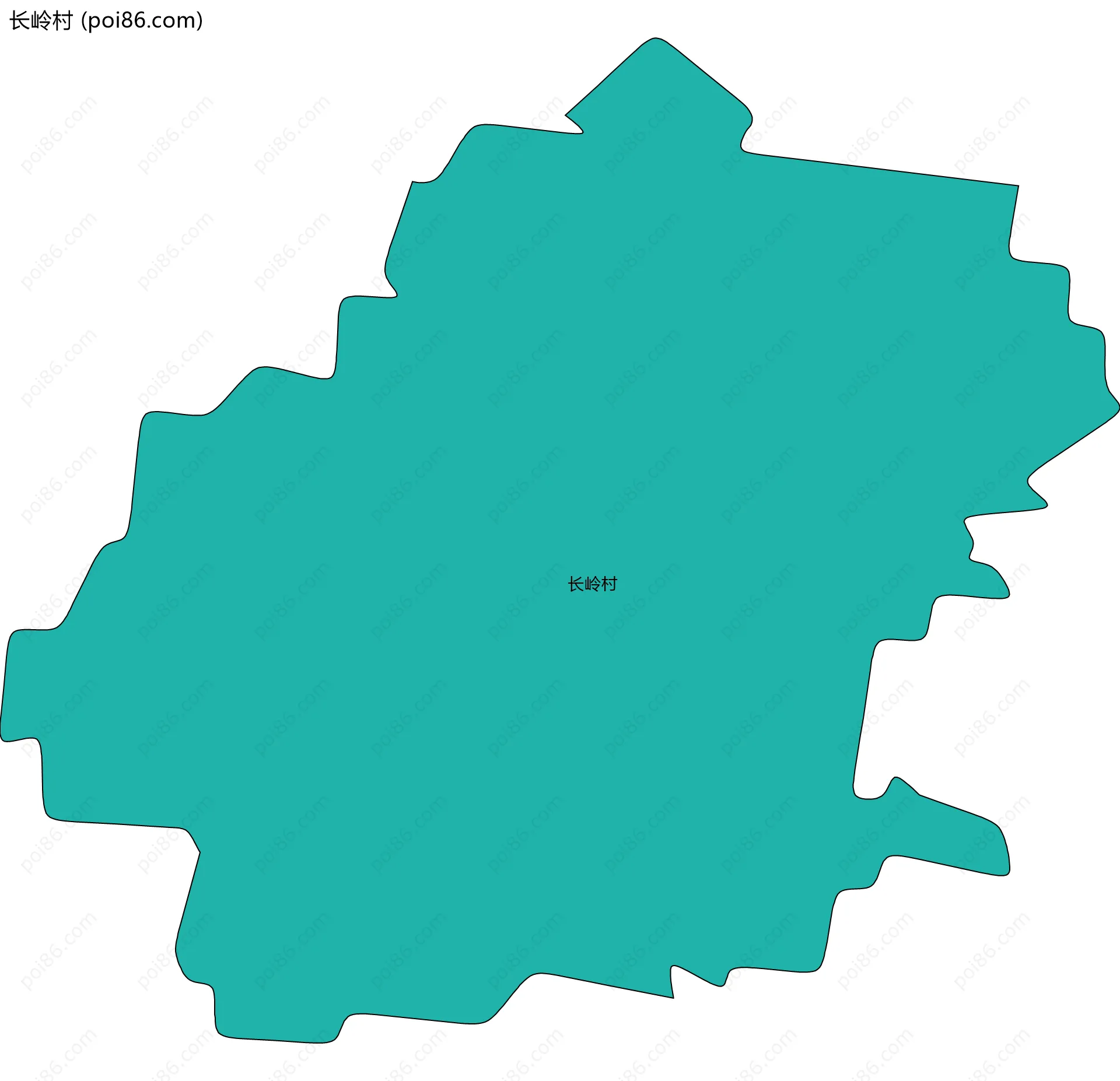 长岭村边界地图
