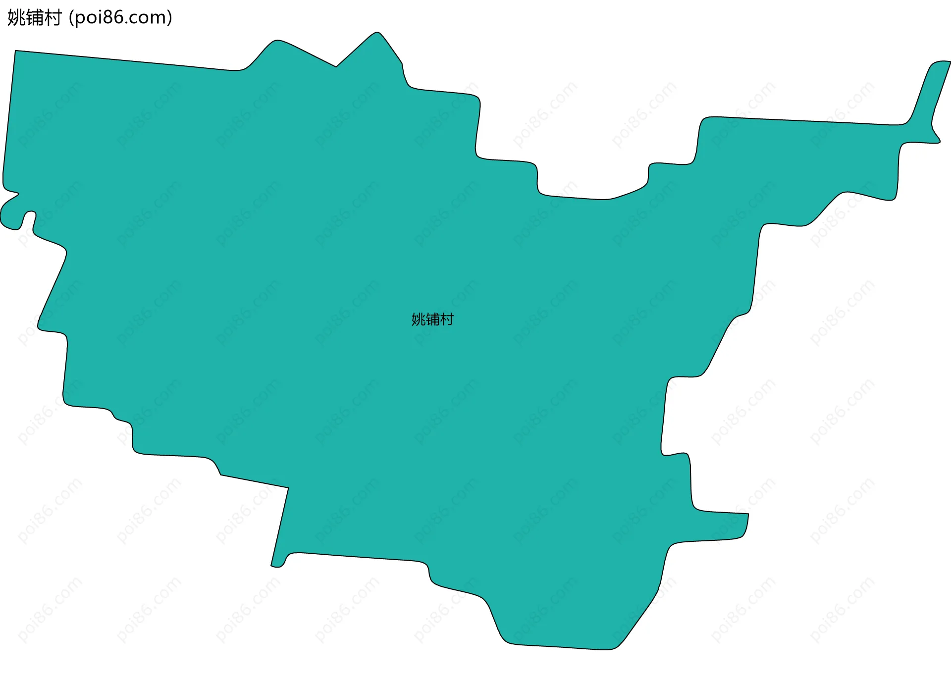 姚铺村边界地图