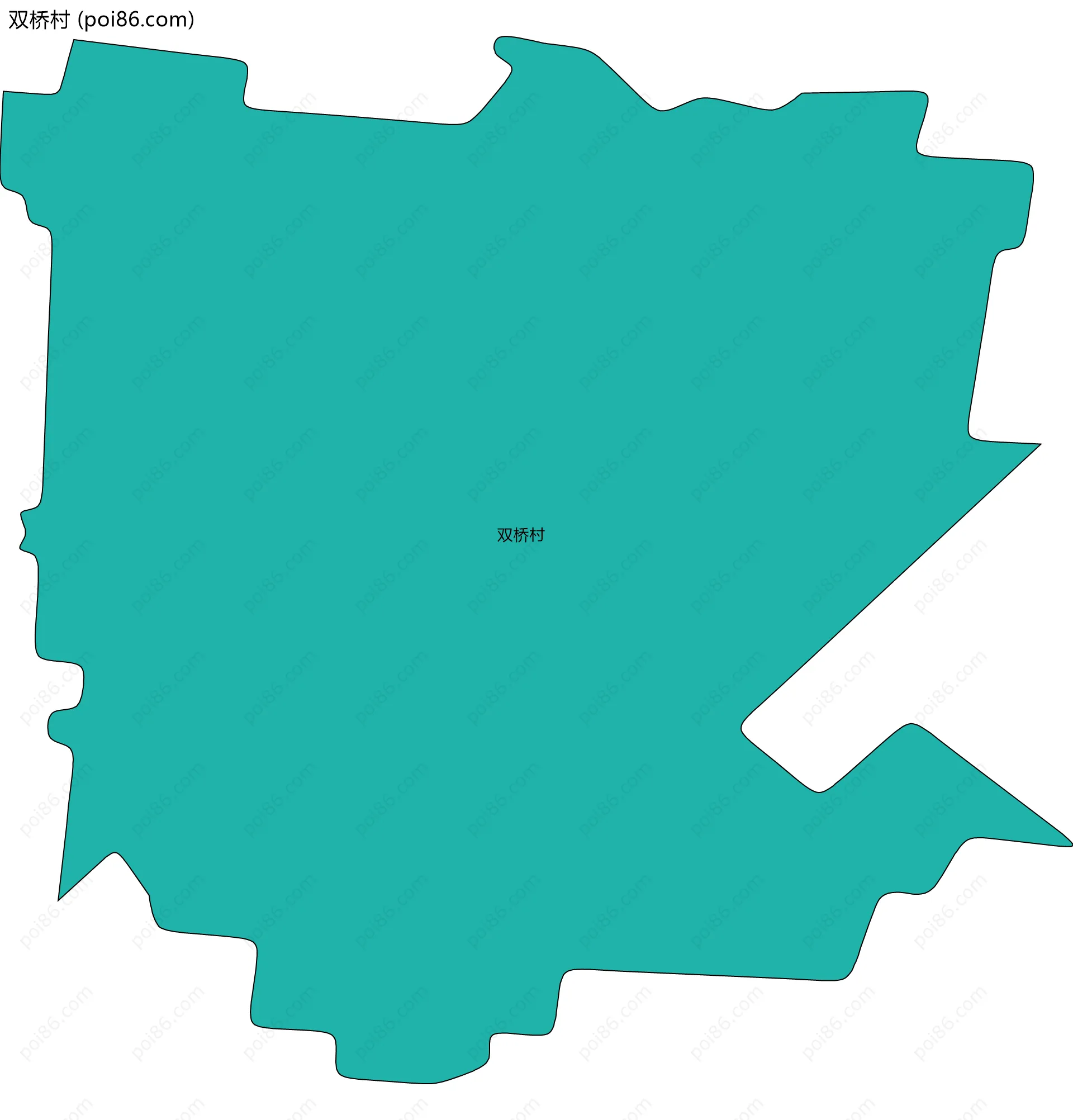 双桥村边界地图