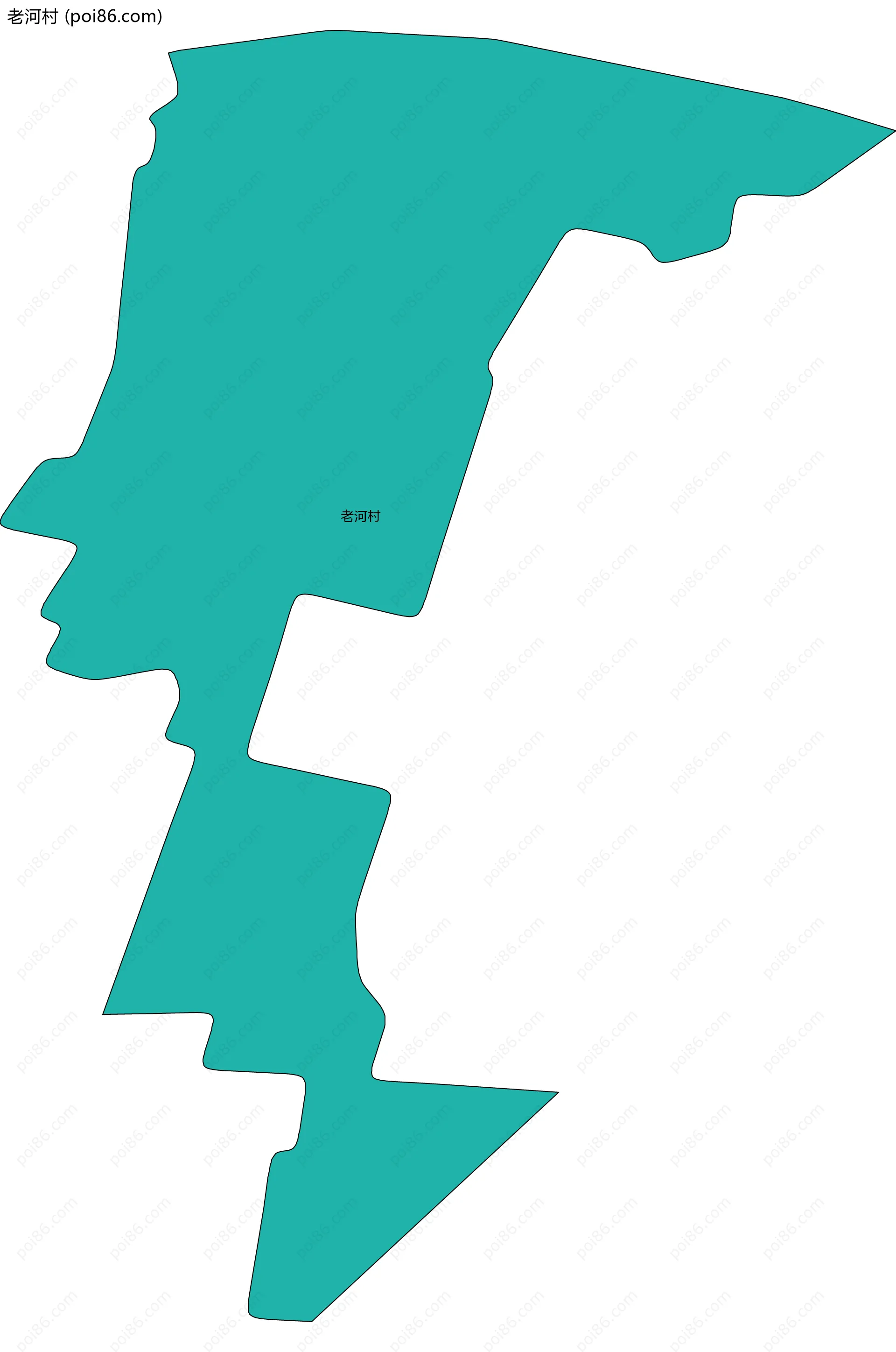 老河村边界地图