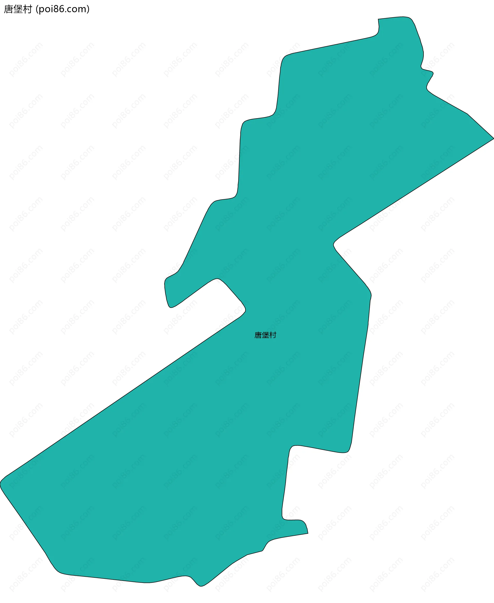 唐堡村边界地图