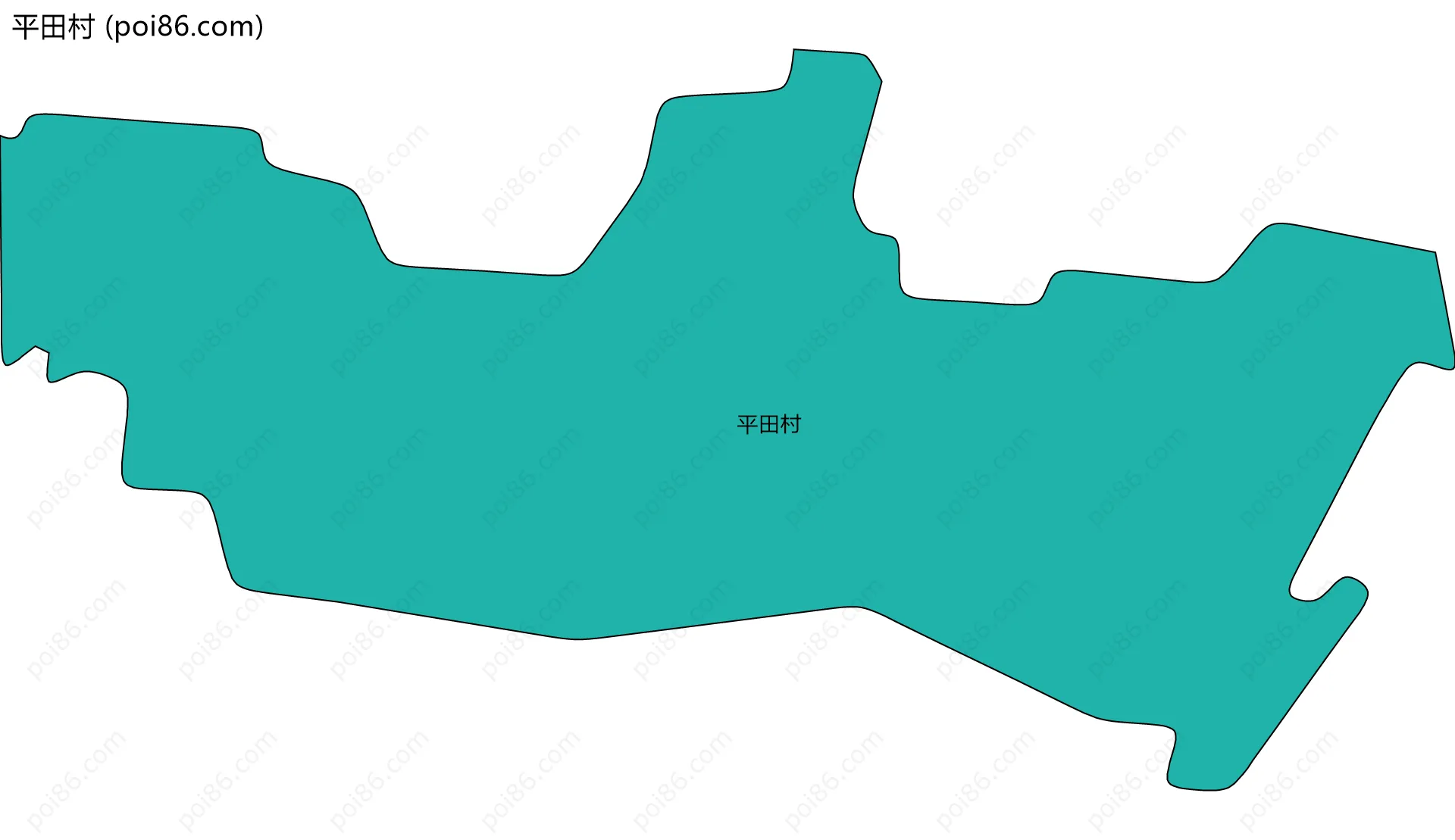 平田村边界地图