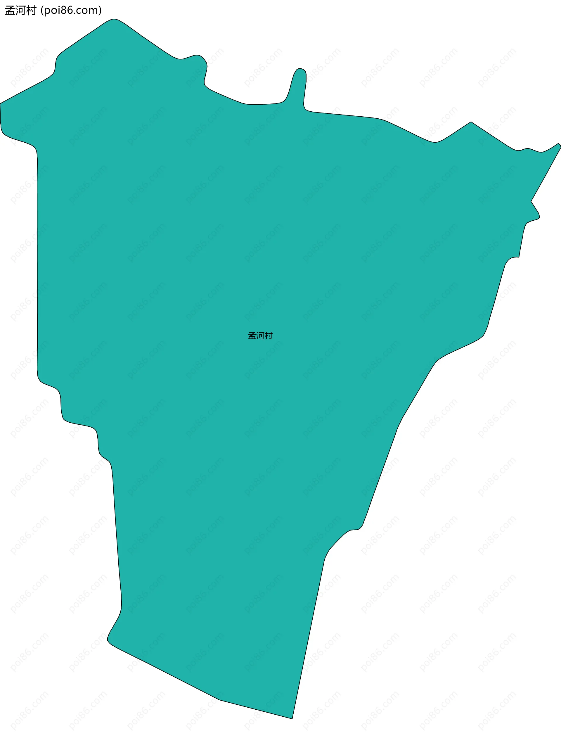 孟河村边界地图