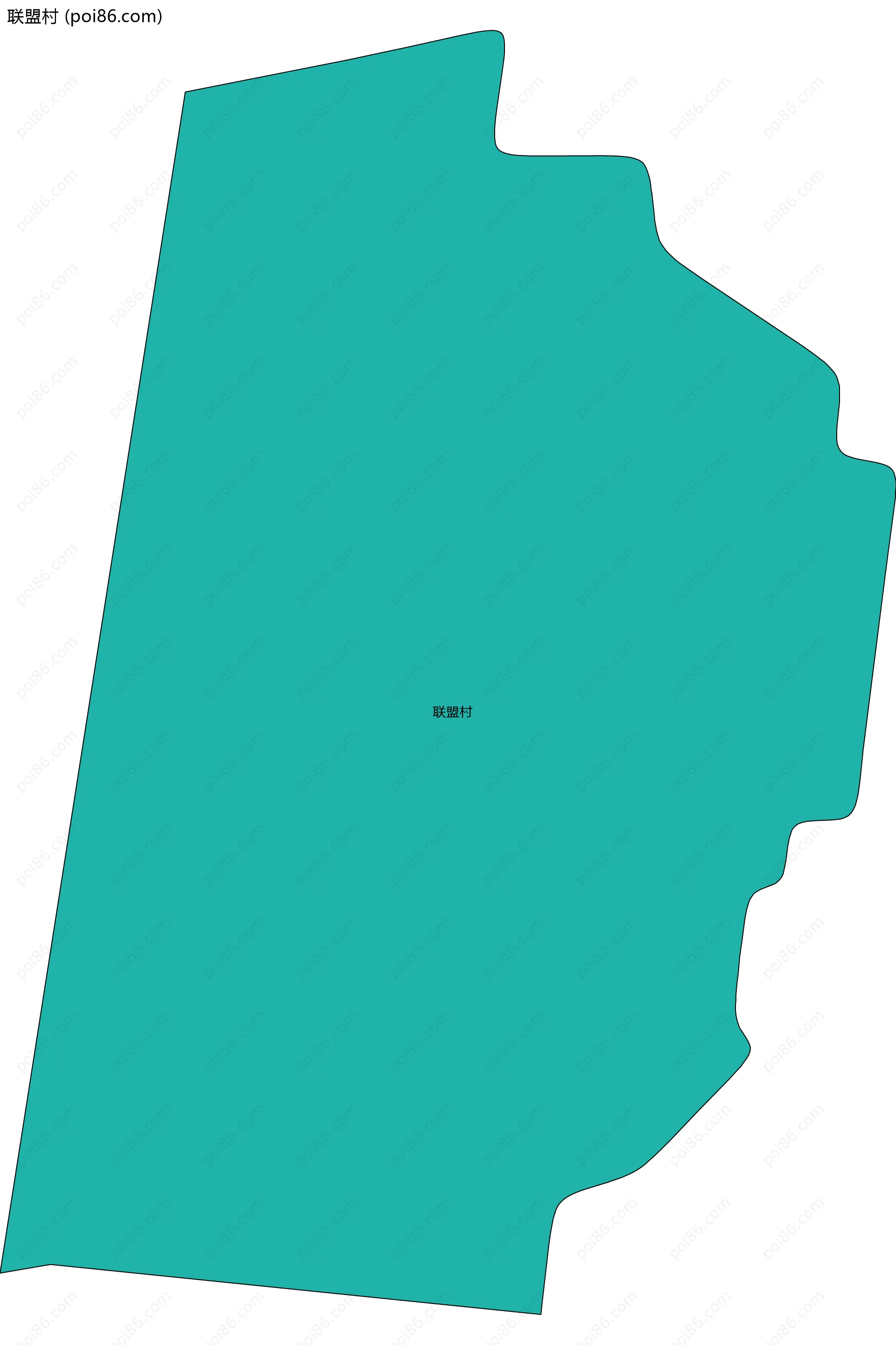 联盟村边界地图