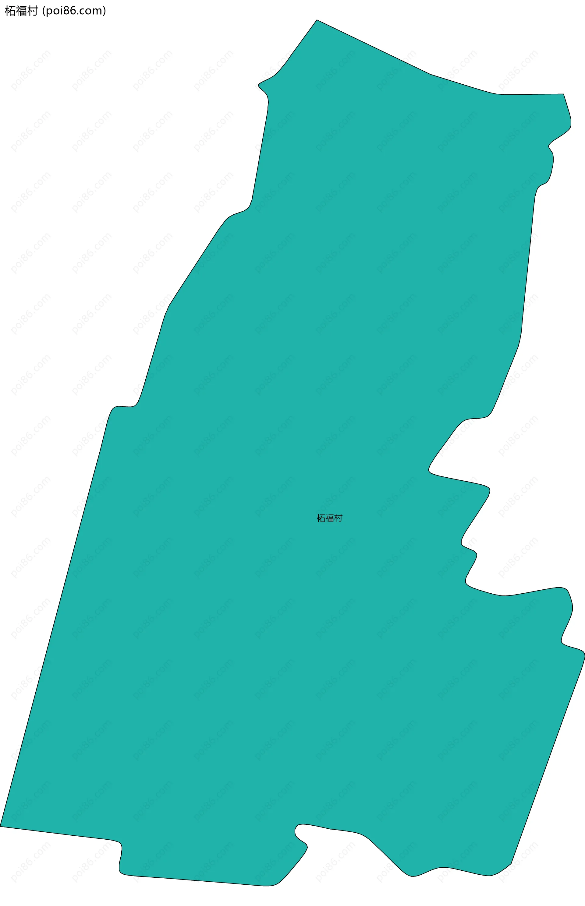 柘福村边界地图