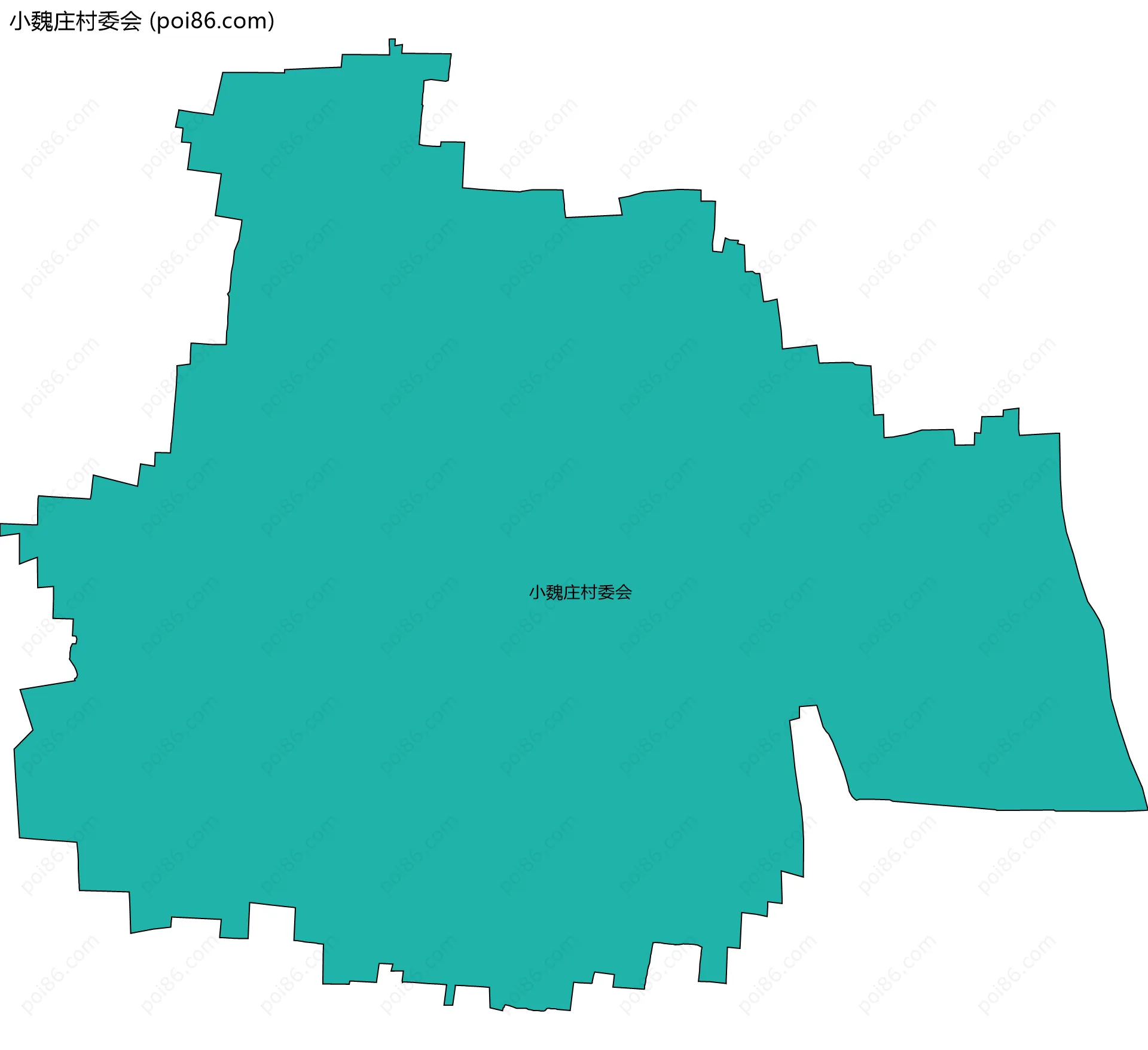 小魏庄村委会边界地图