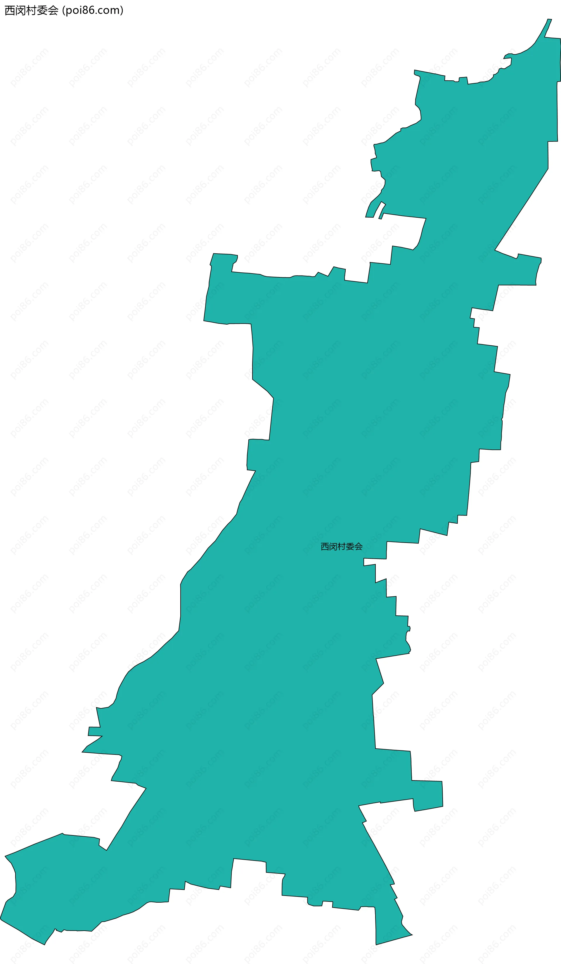 西闵村委会边界地图