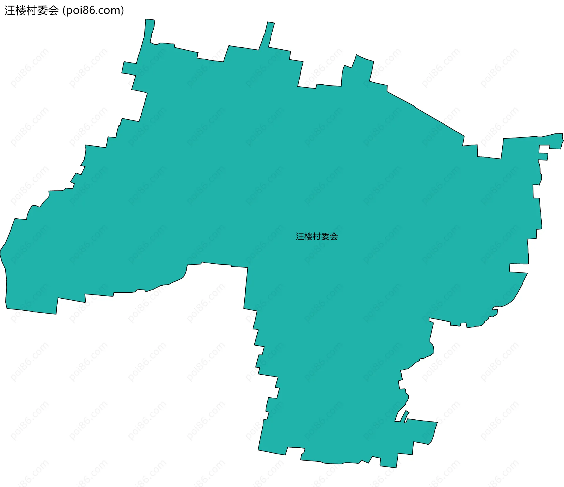 汪楼村委会边界地图