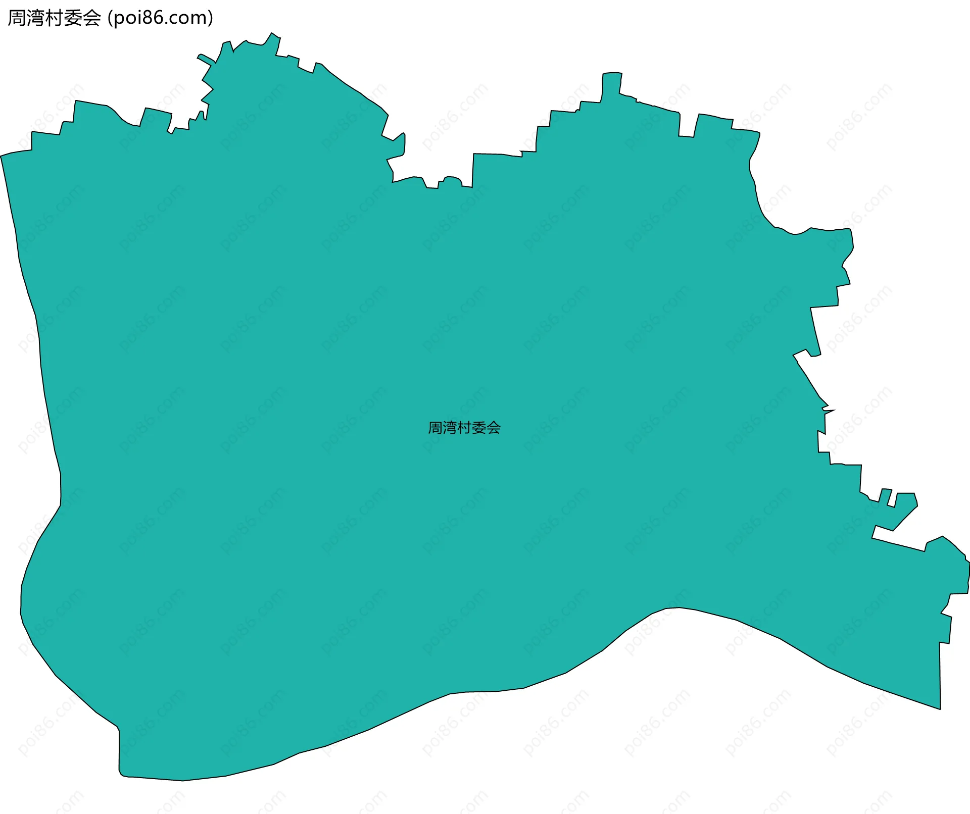 周湾村委会边界地图