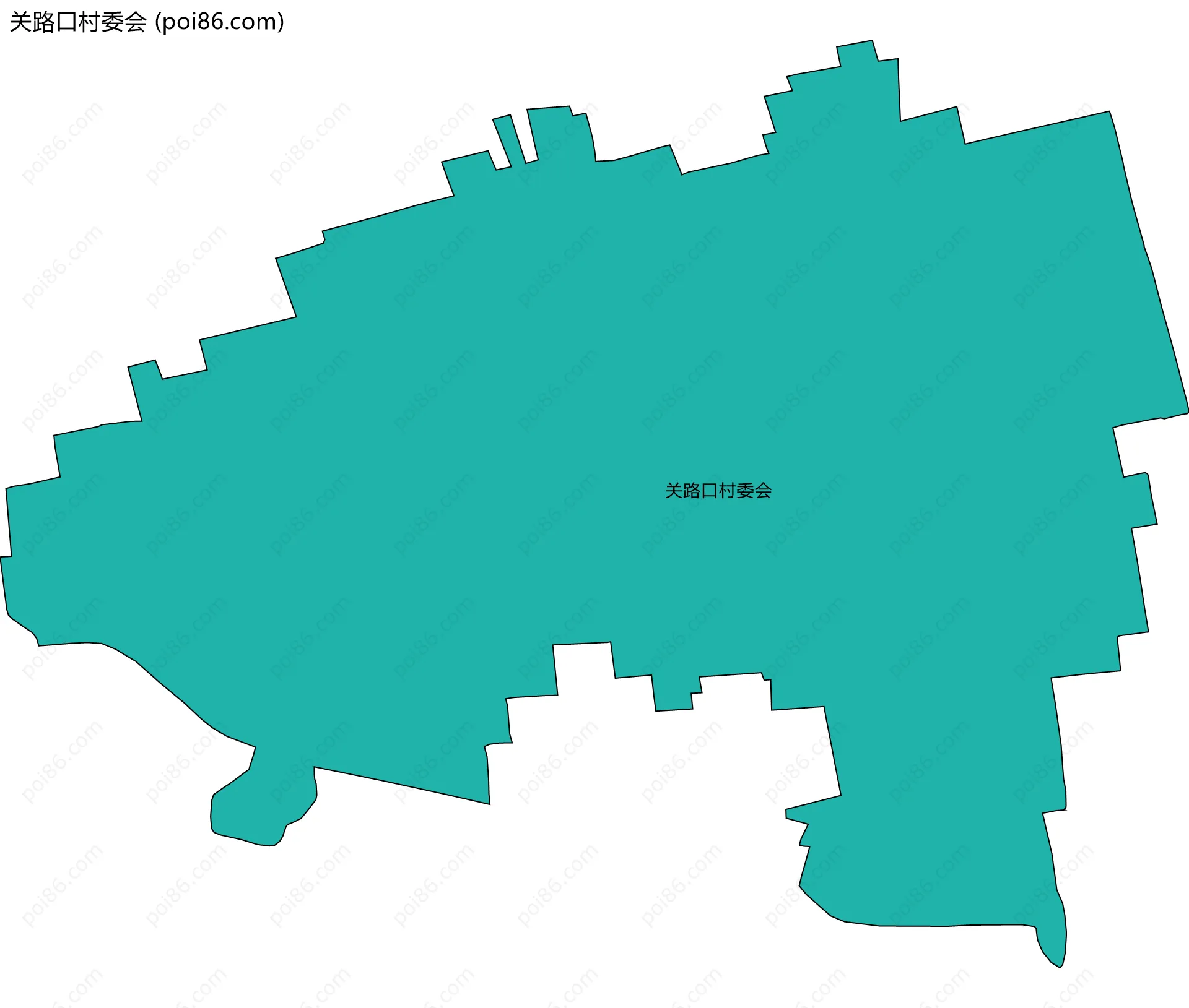关路口村委会边界地图