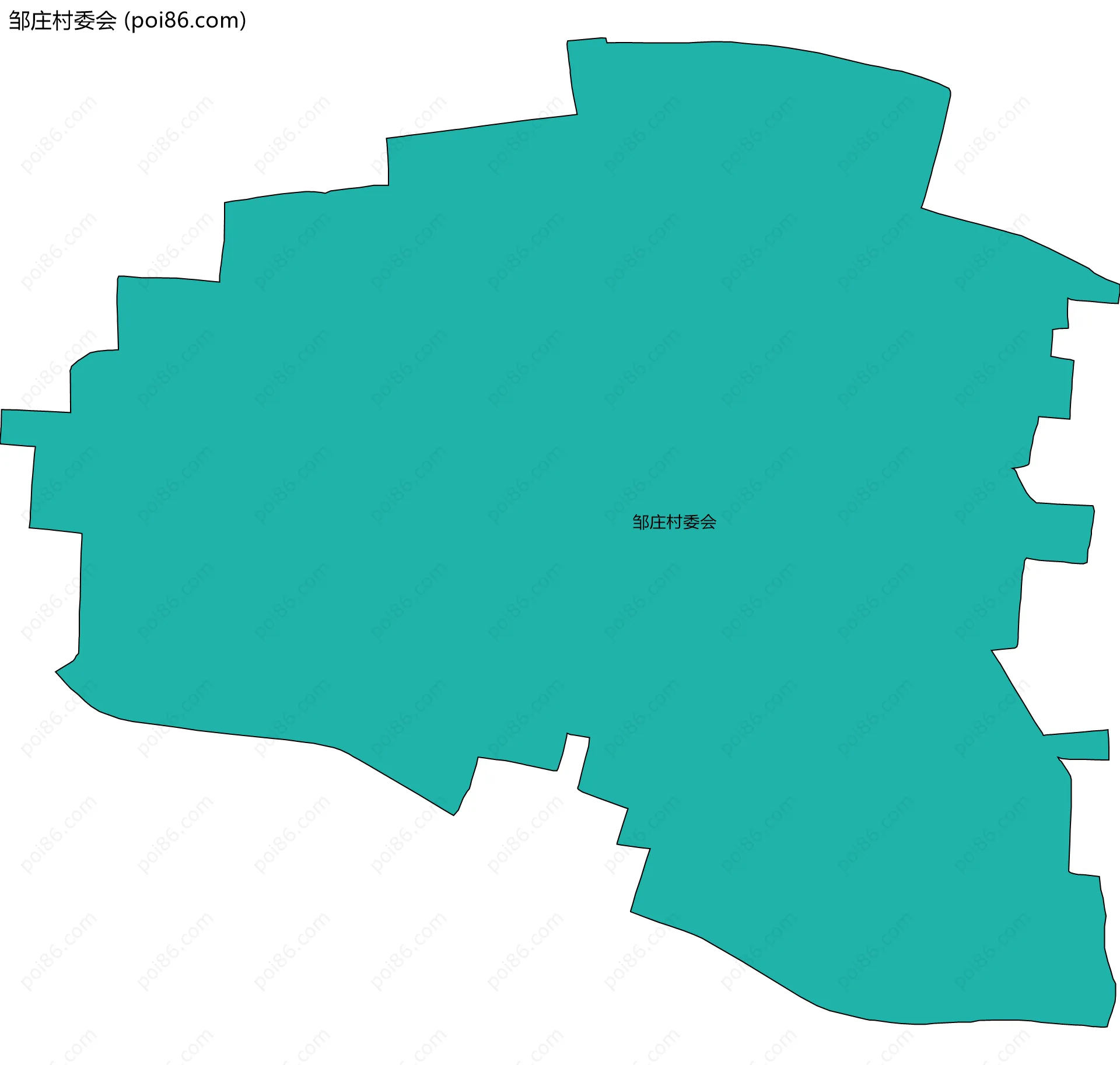 邹庄村委会边界地图