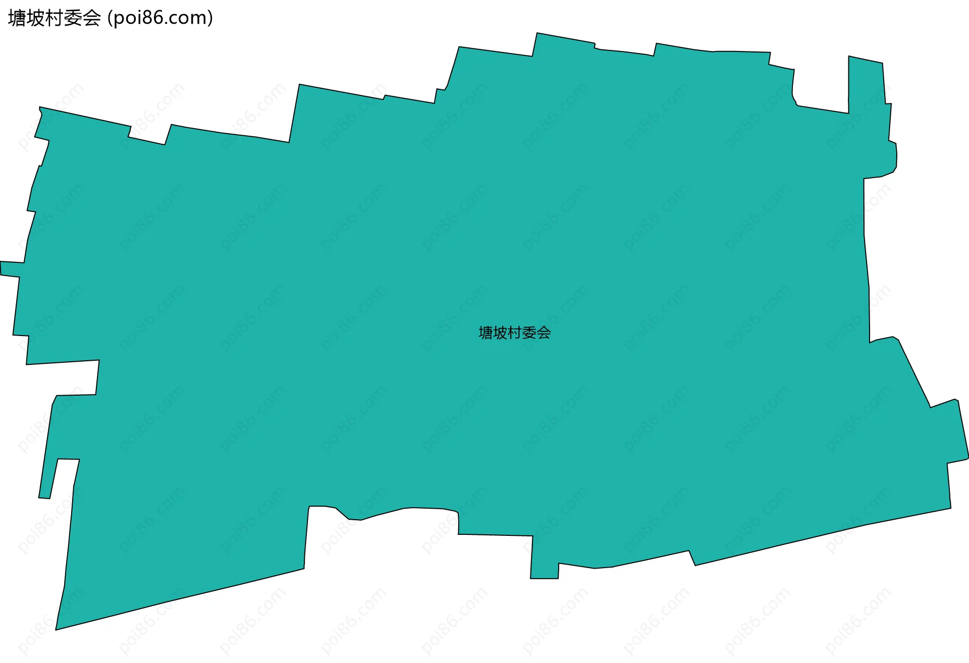 塘坡村委会边界地图