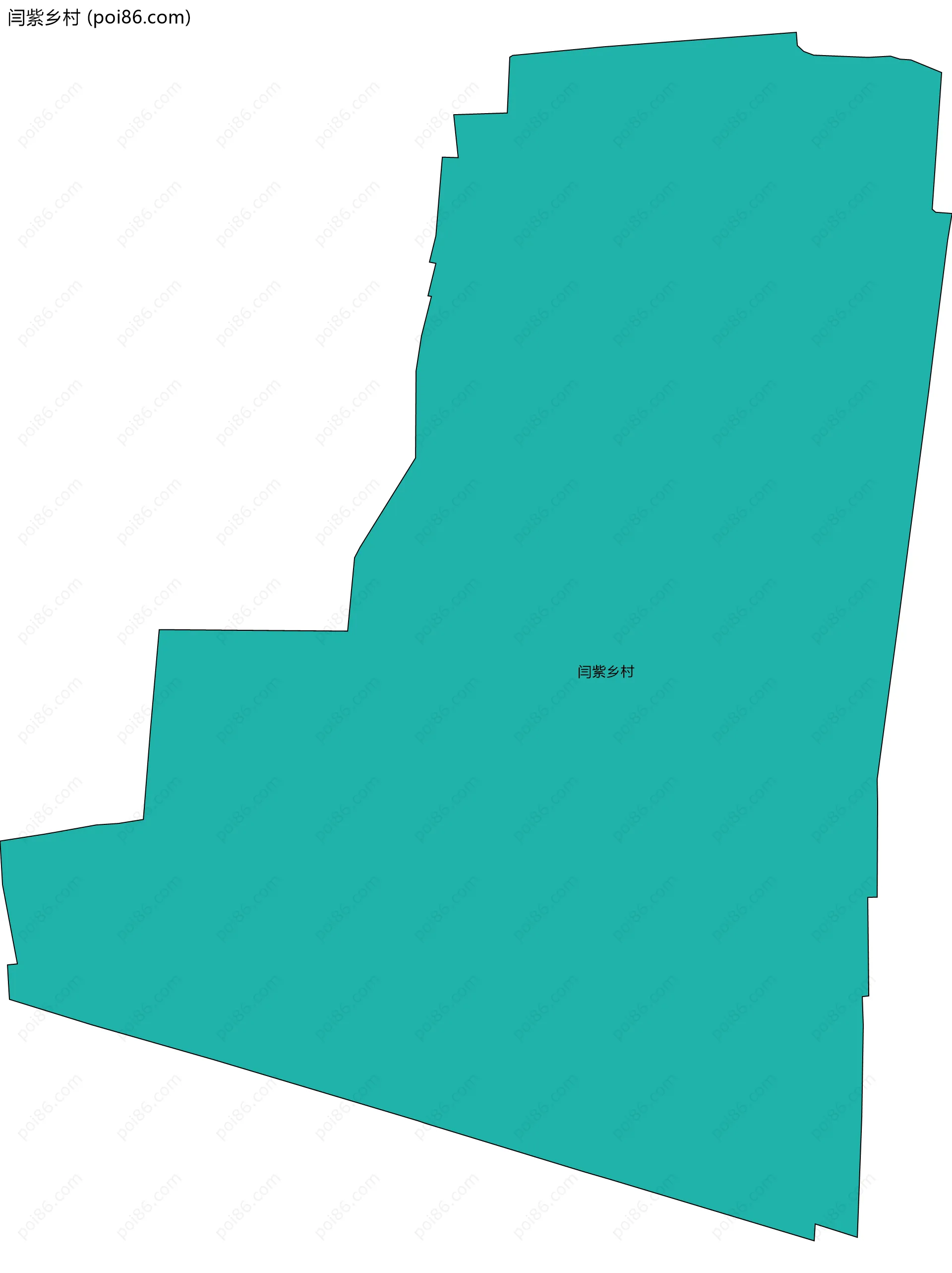 闫紫乡村边界地图