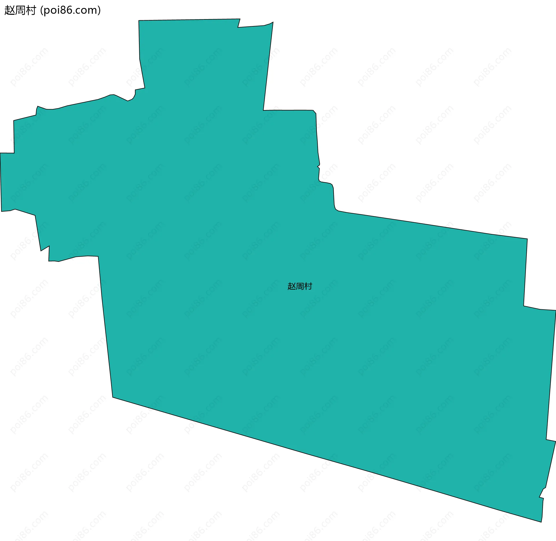 赵周村边界地图