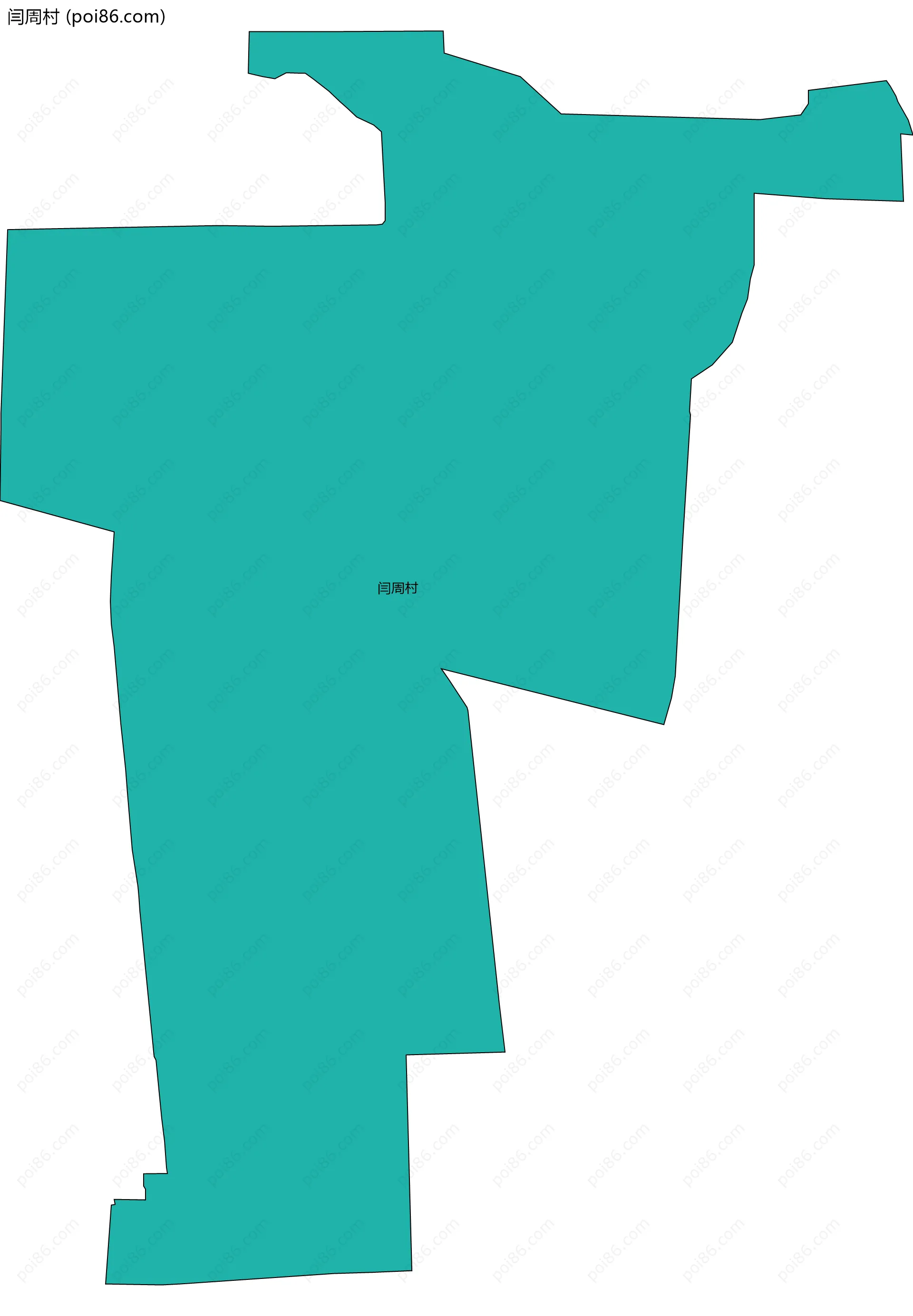 闫周村边界地图