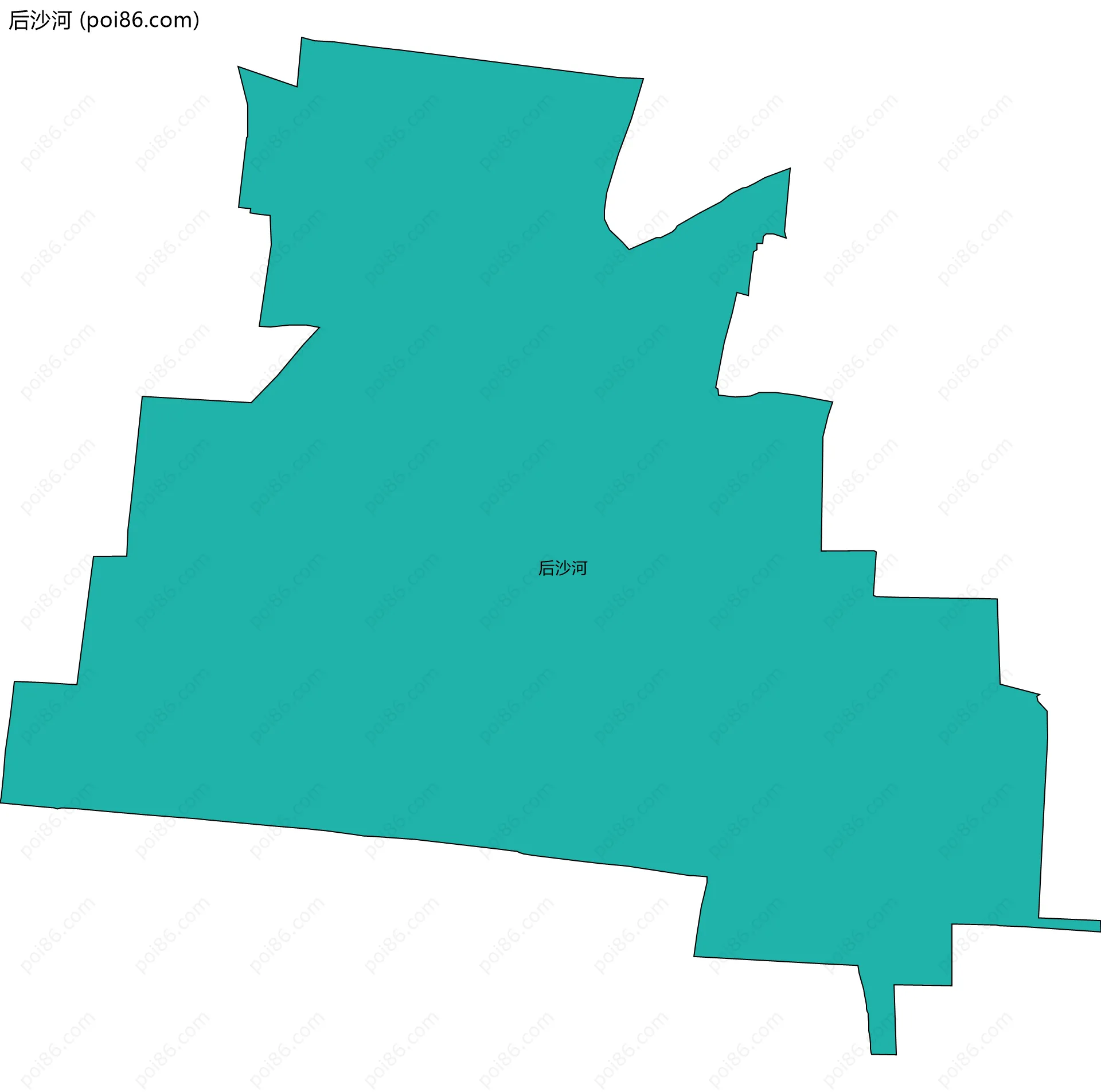 后沙河边界地图