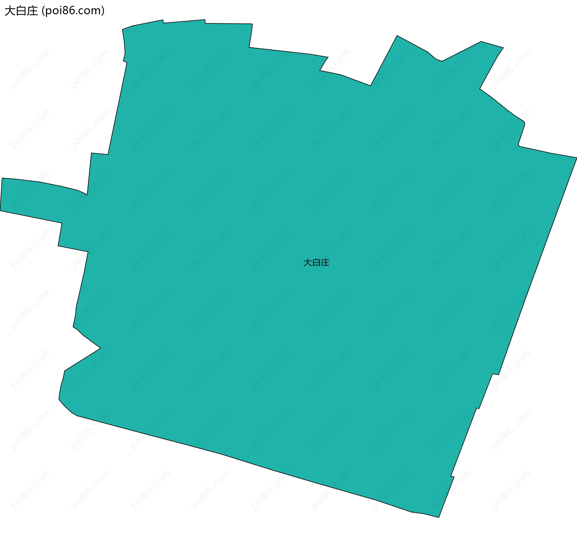 大白庄边界地图