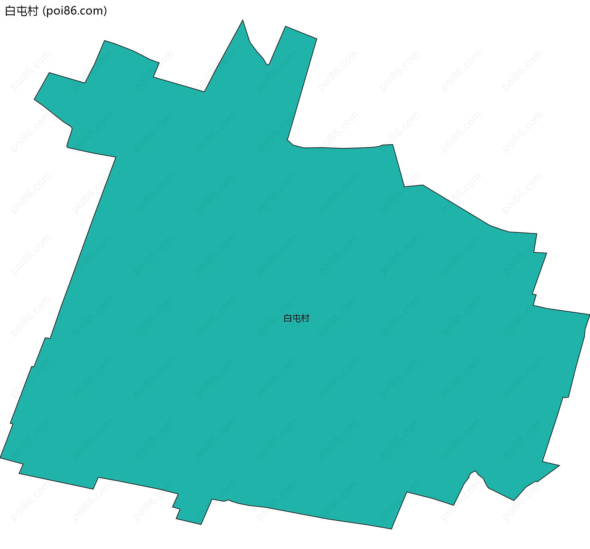 白屯村边界地图