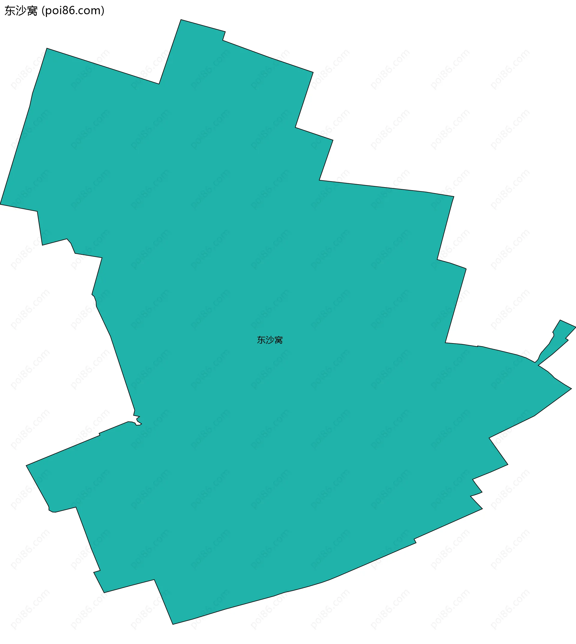 东沙窝边界地图