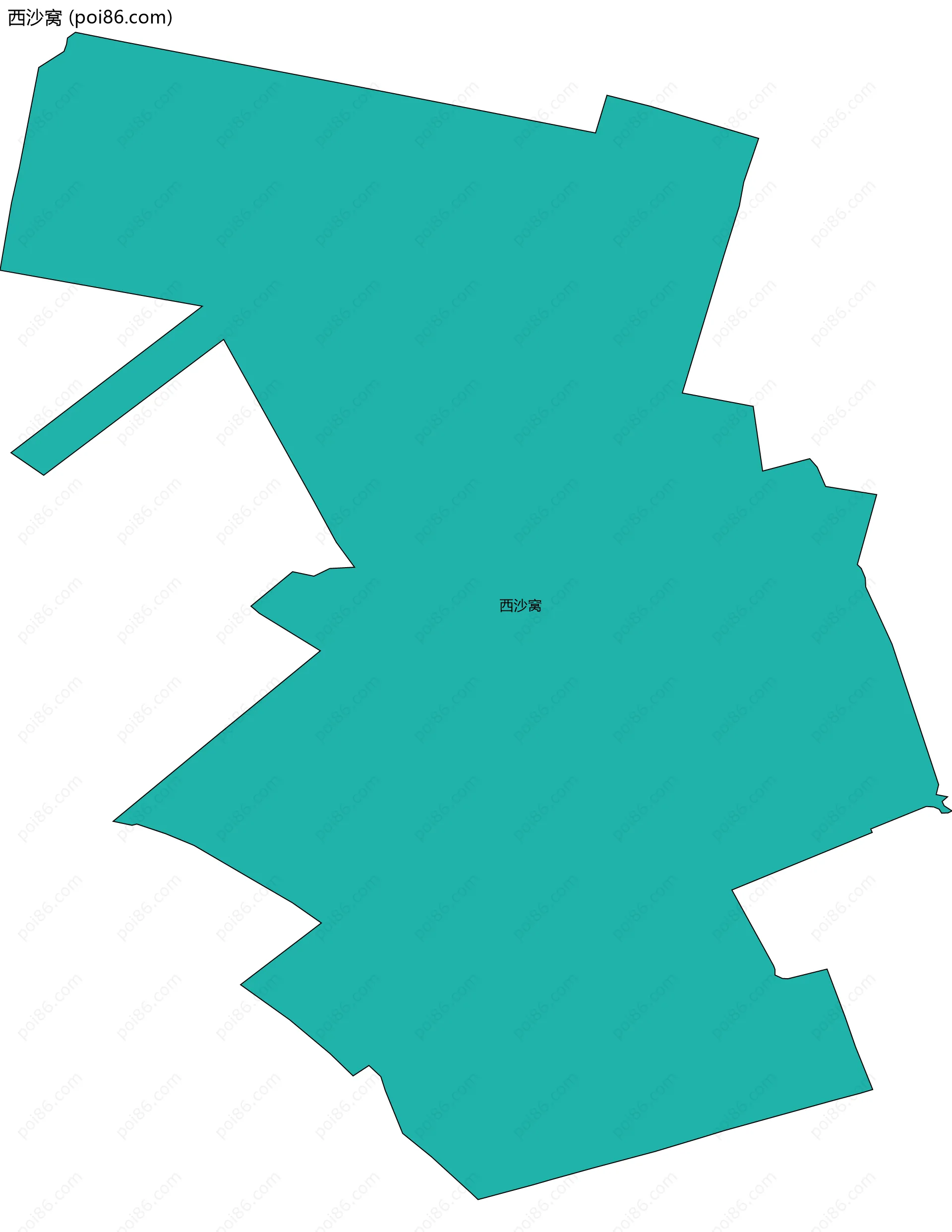 西沙窝边界地图