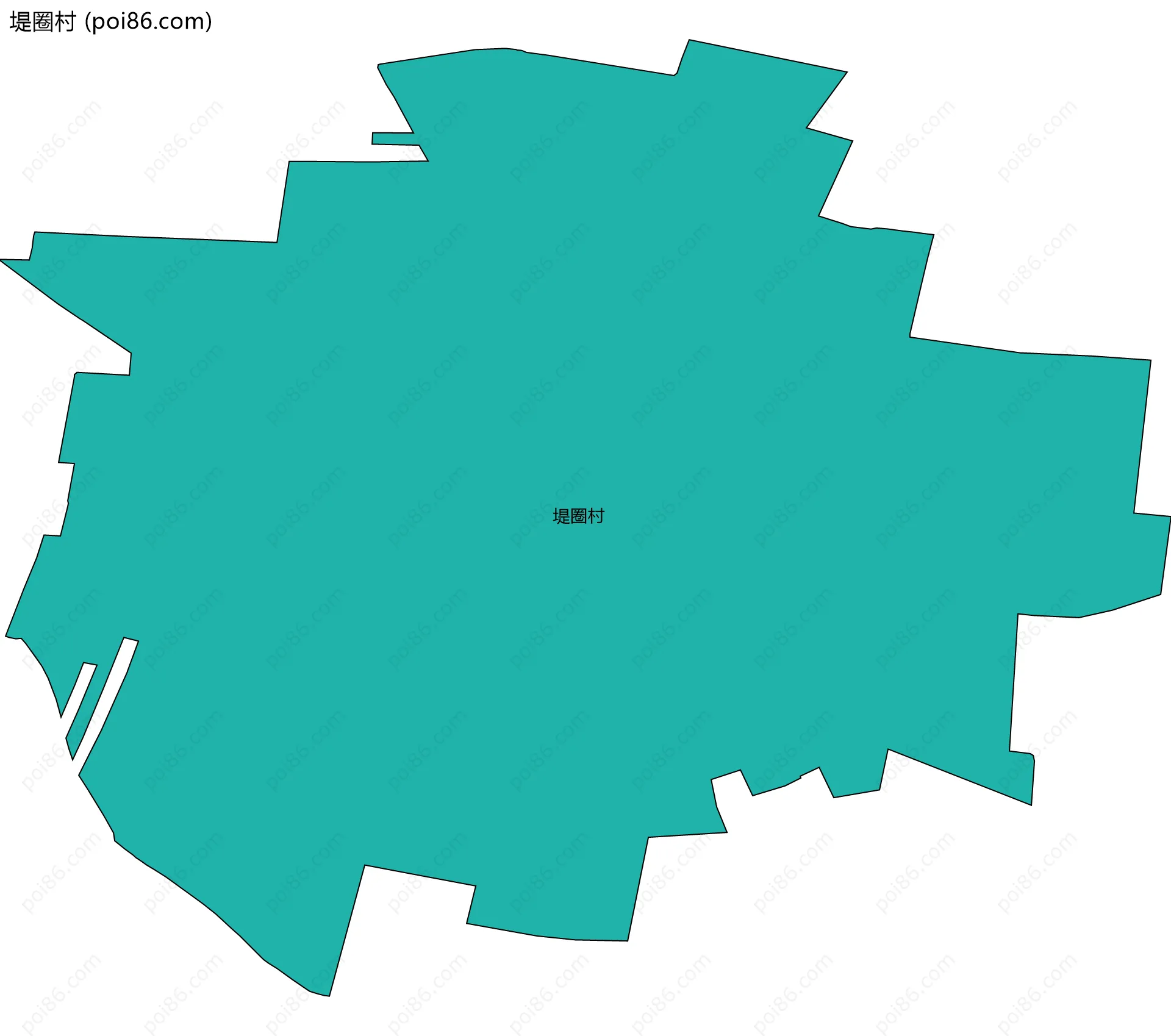 堤圈村边界地图