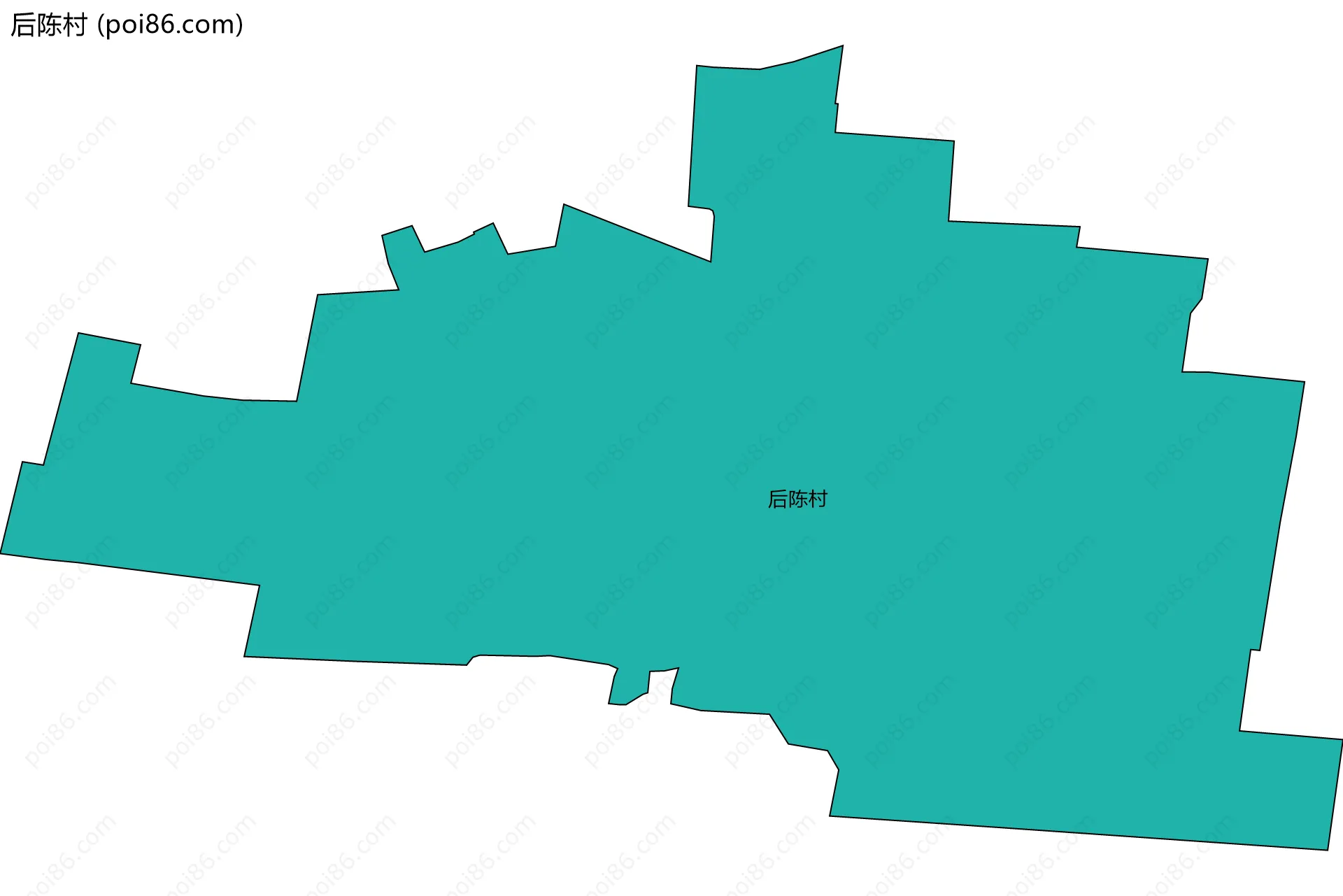 后陈村边界地图