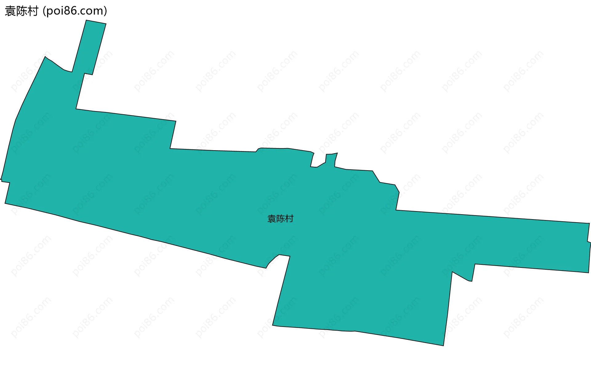 袁陈村边界地图