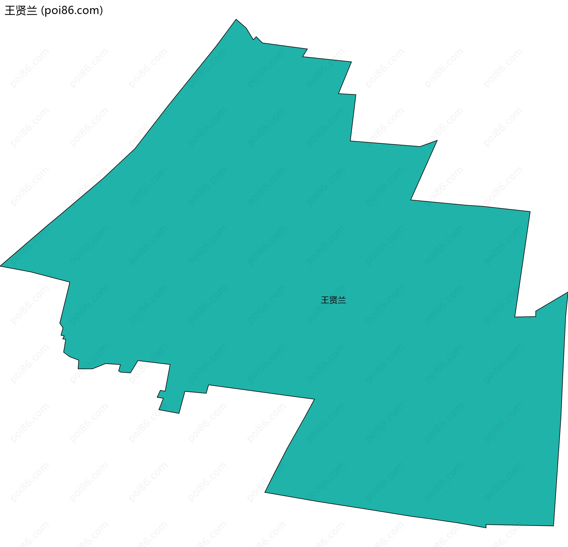 王贤兰边界地图