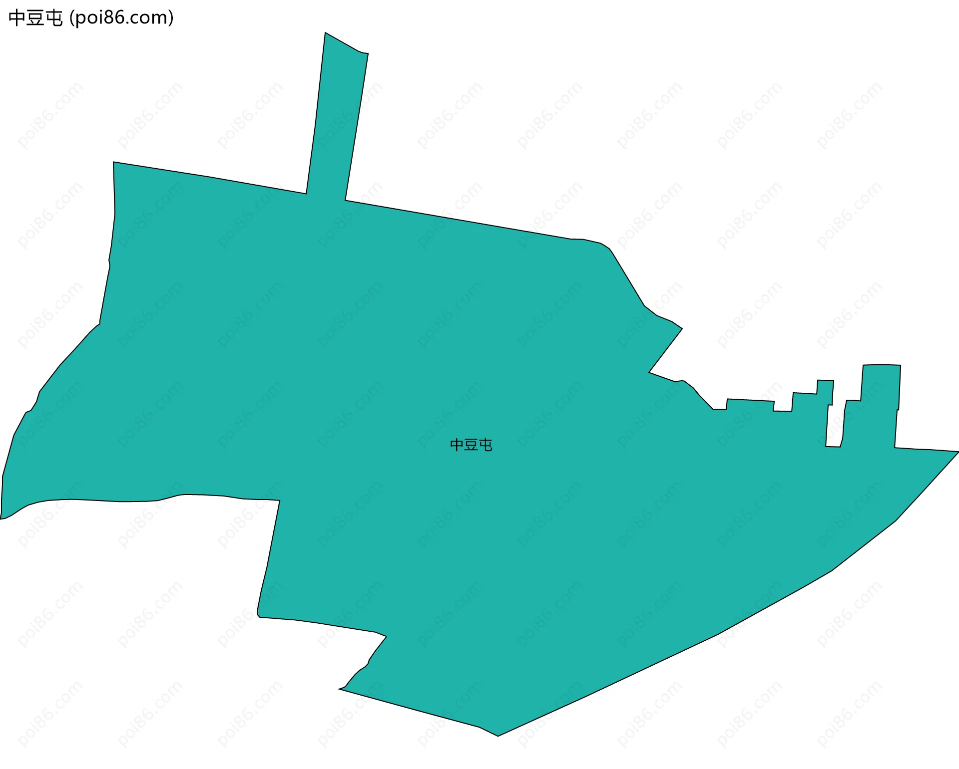 中豆屯边界地图