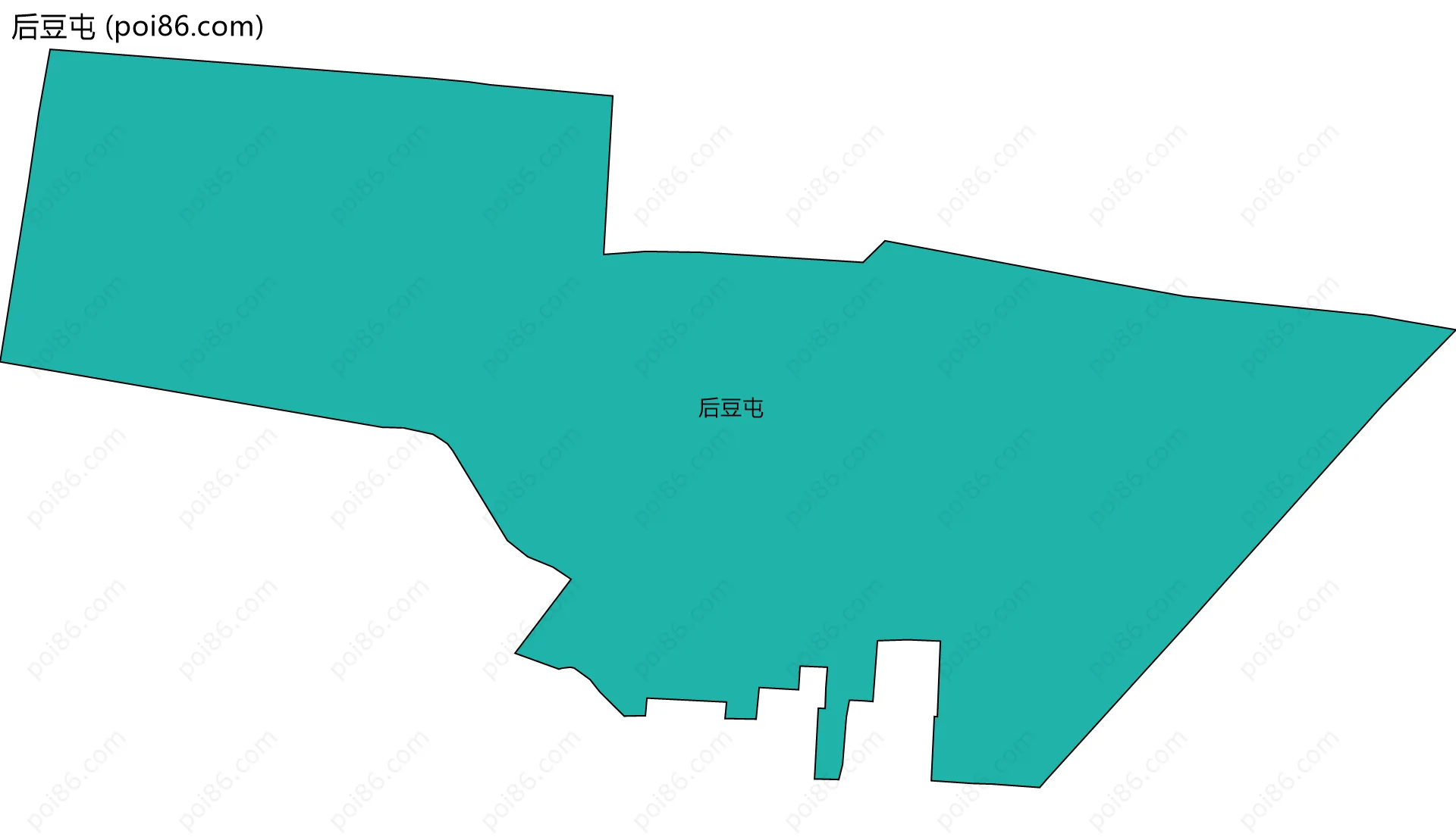 后豆屯边界地图