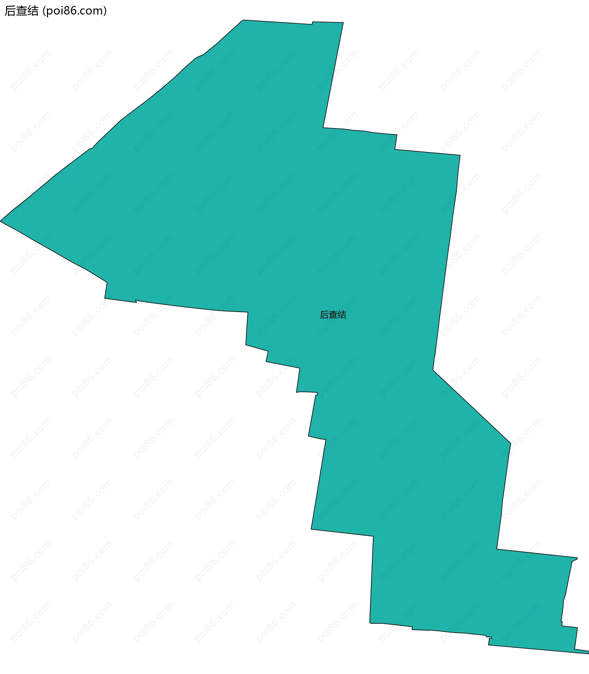 后查结边界地图