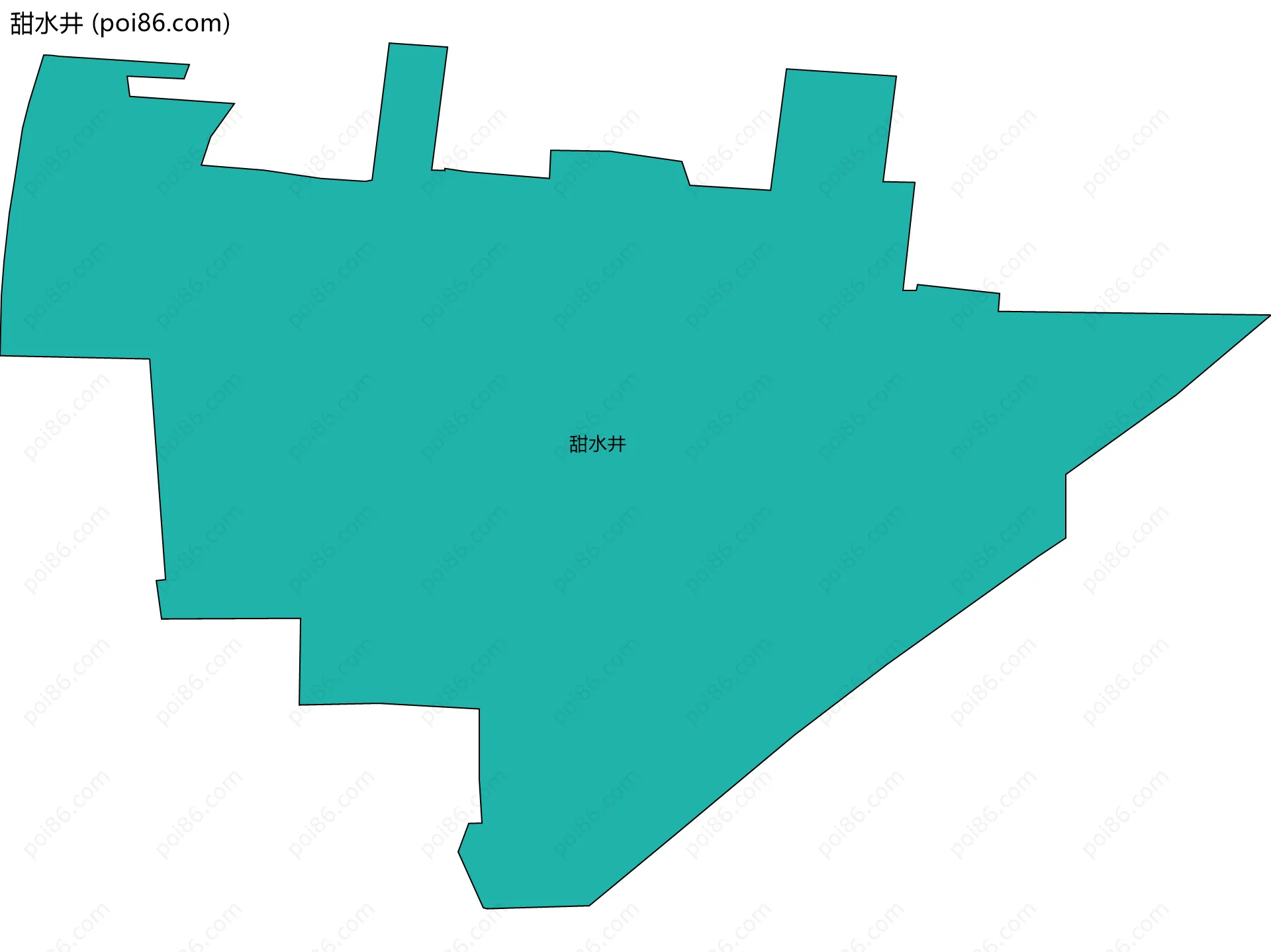 甜水井边界地图