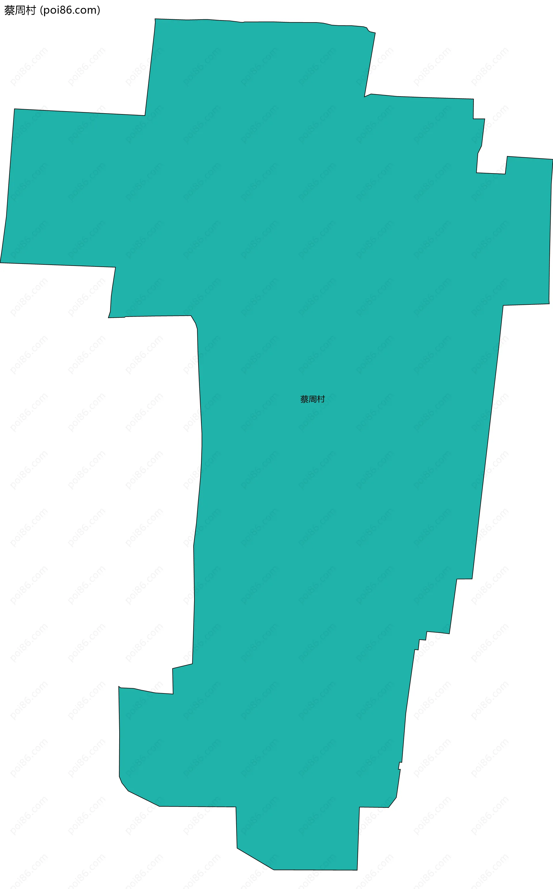 蔡周村边界地图