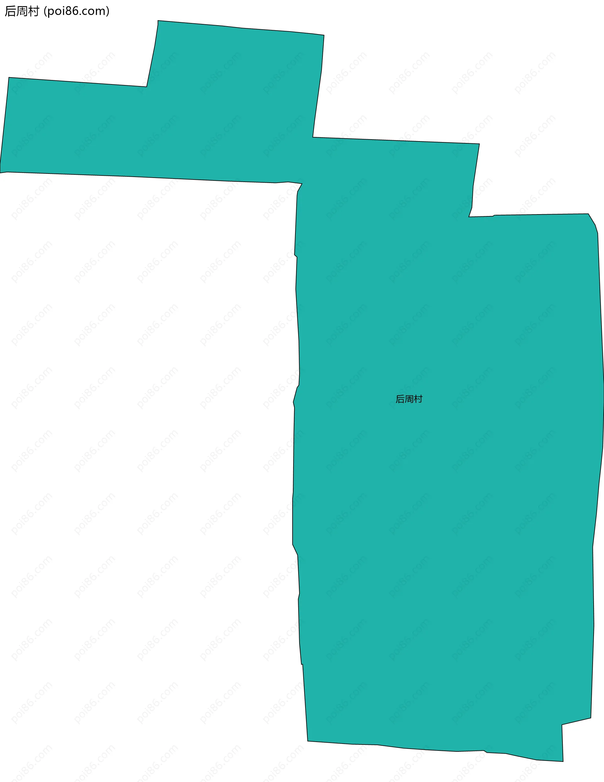 后周村边界地图