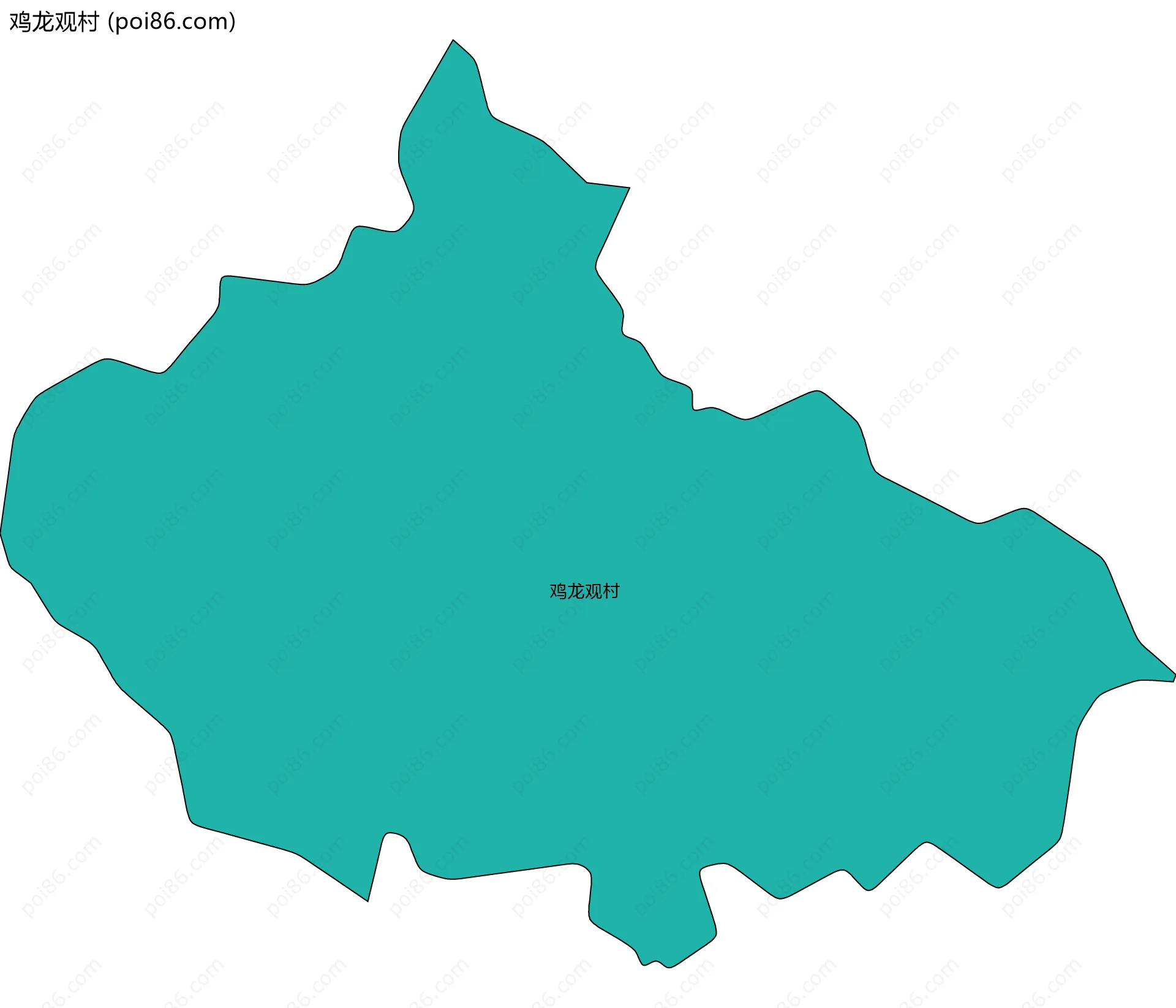鸡龙观村边界地图