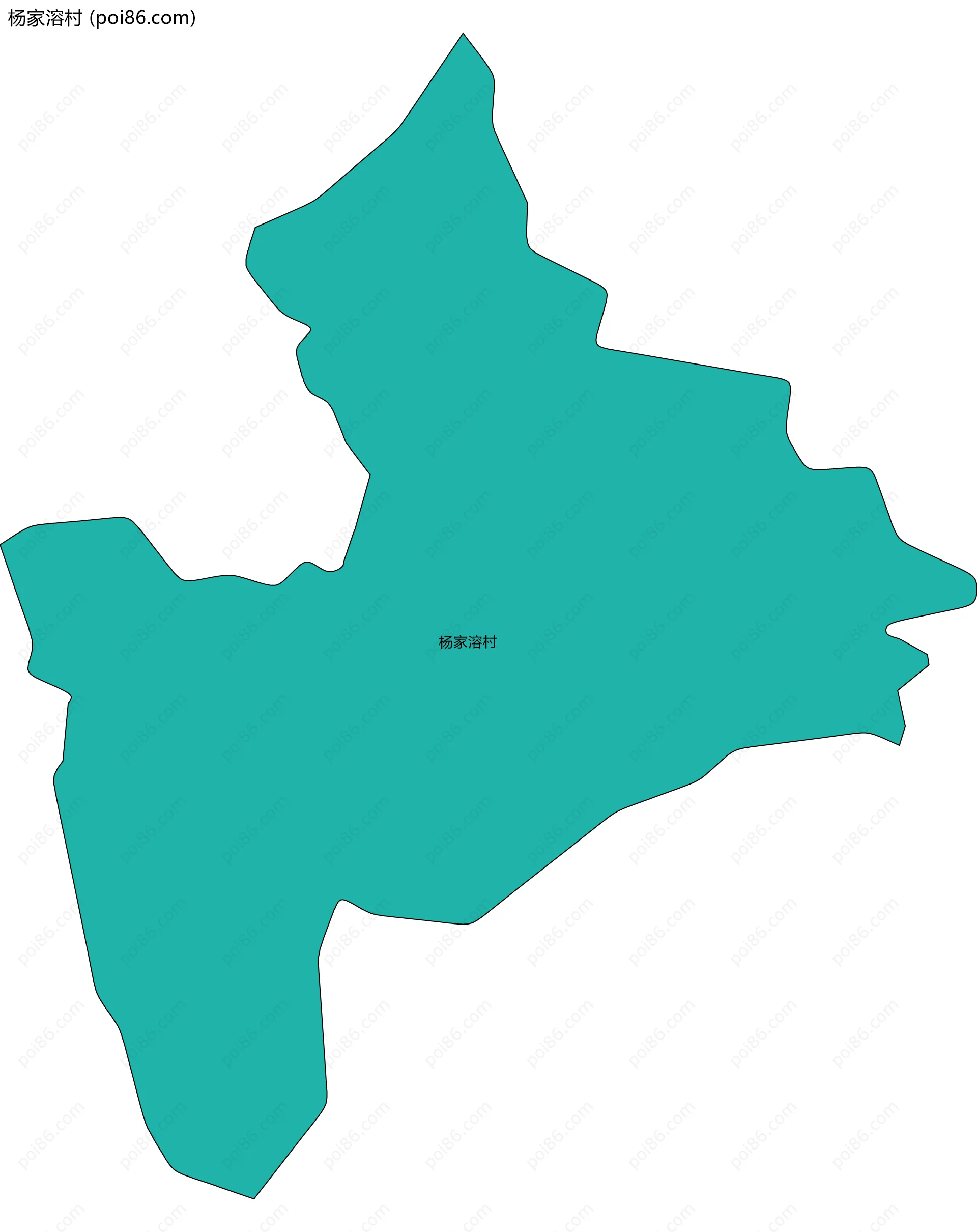 杨家溶村边界地图
