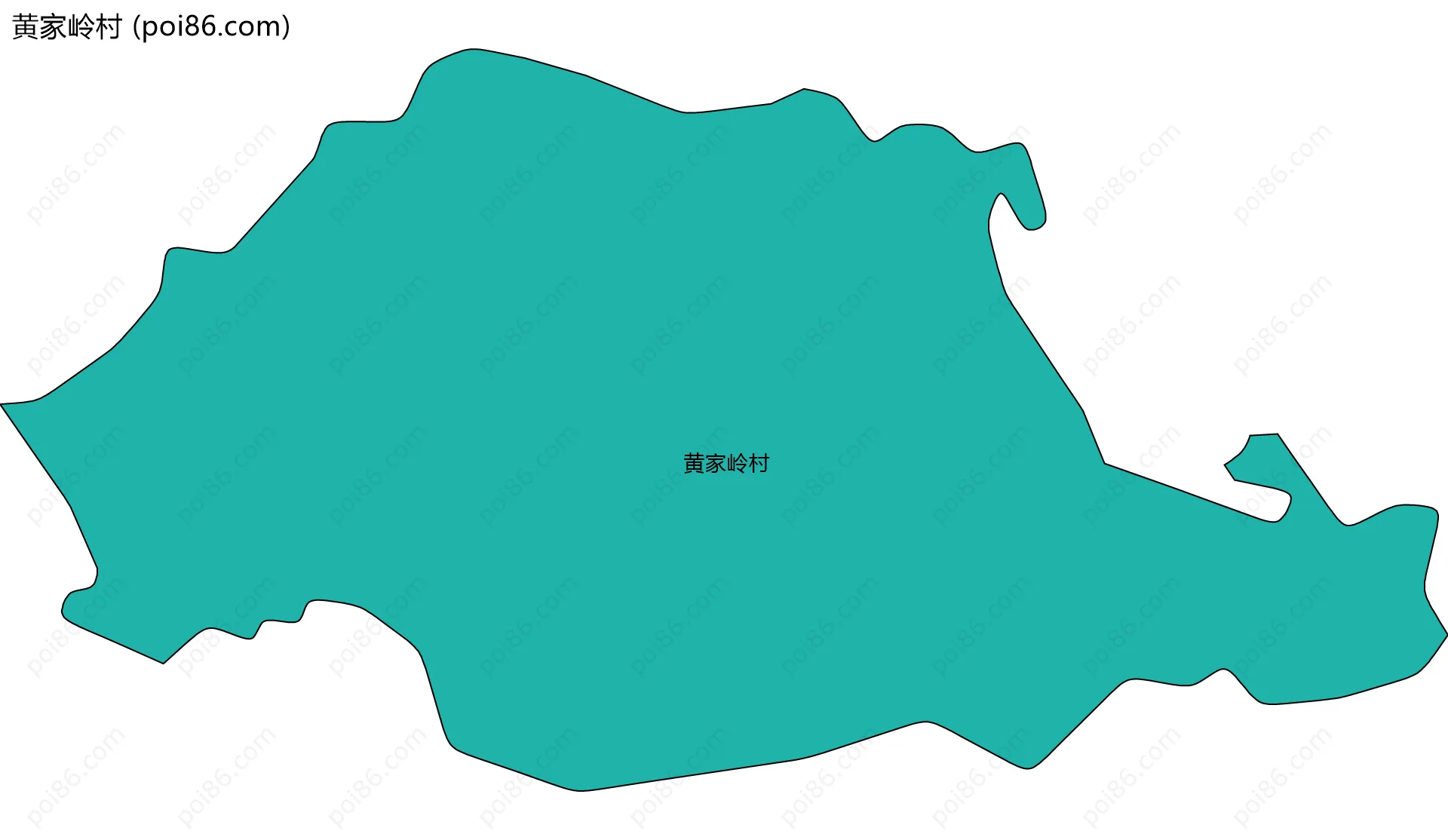 黄家岭村边界地图