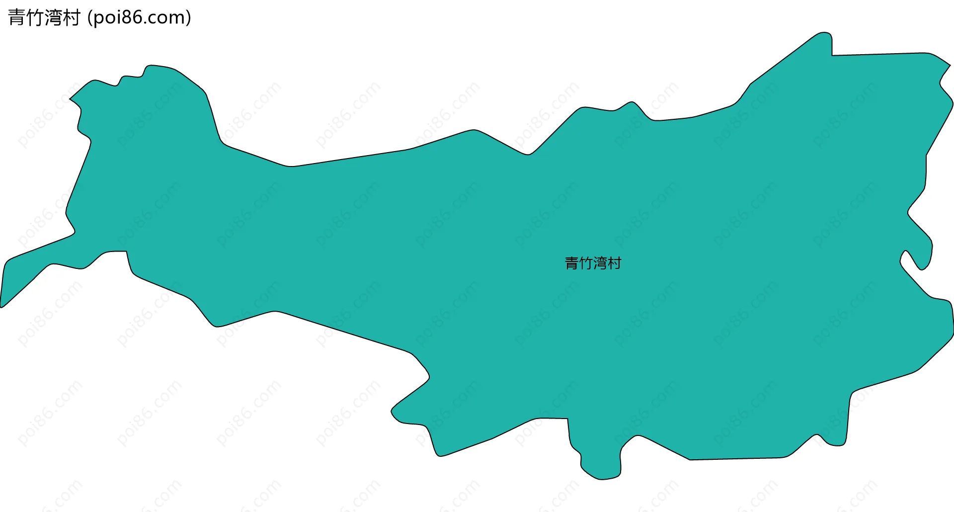 青竹湾村边界地图