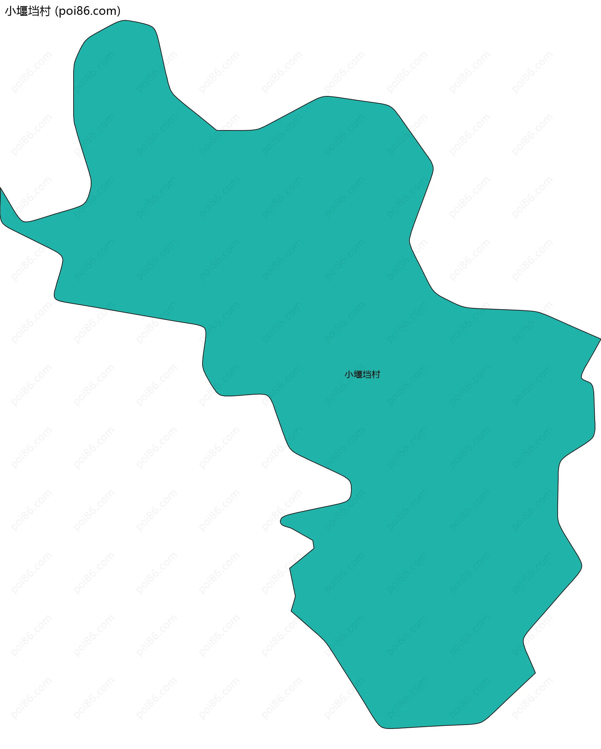 小堰垱村边界地图